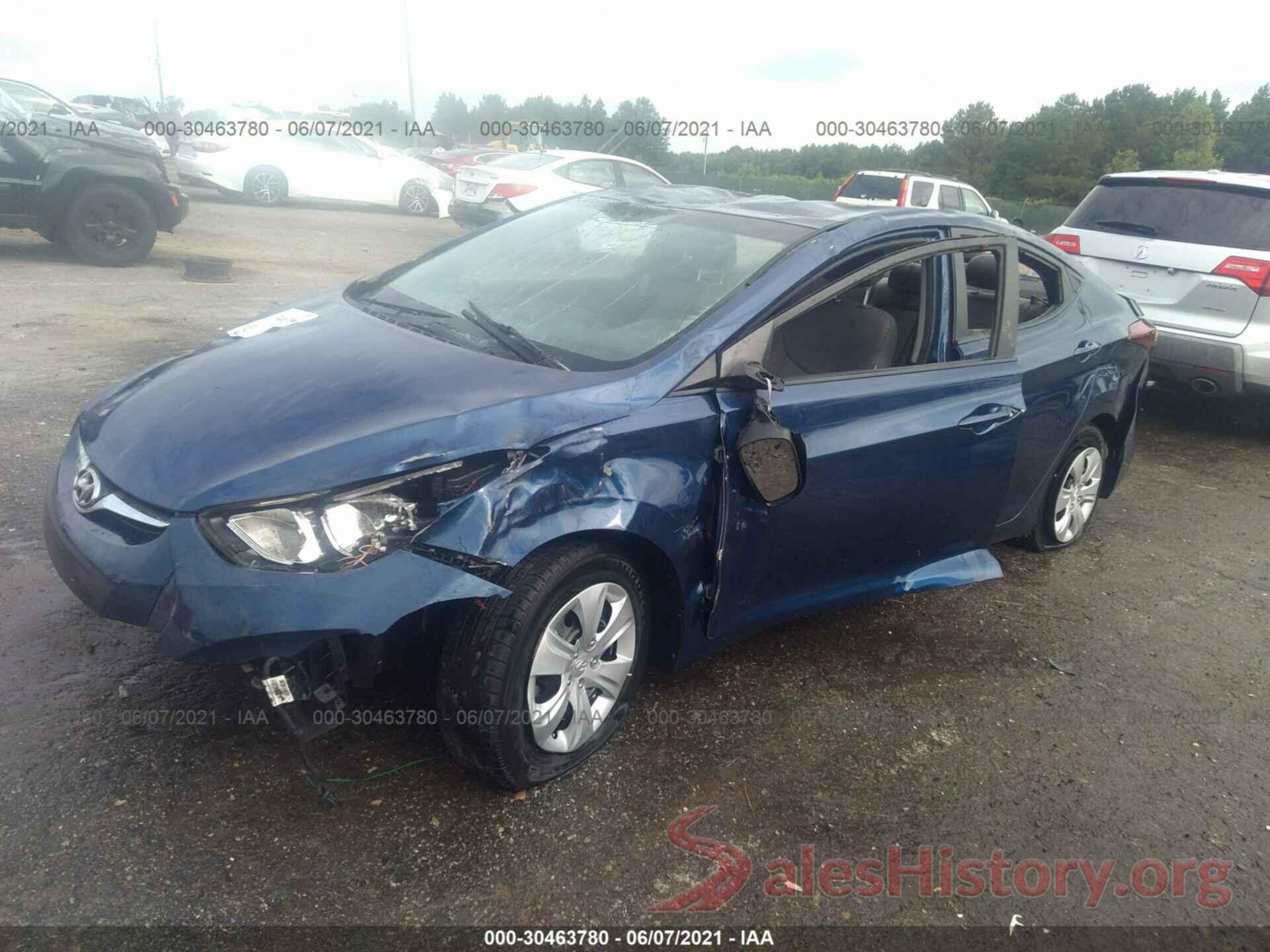 5NPDH4AE1GH721680 2016 HYUNDAI ELANTRA