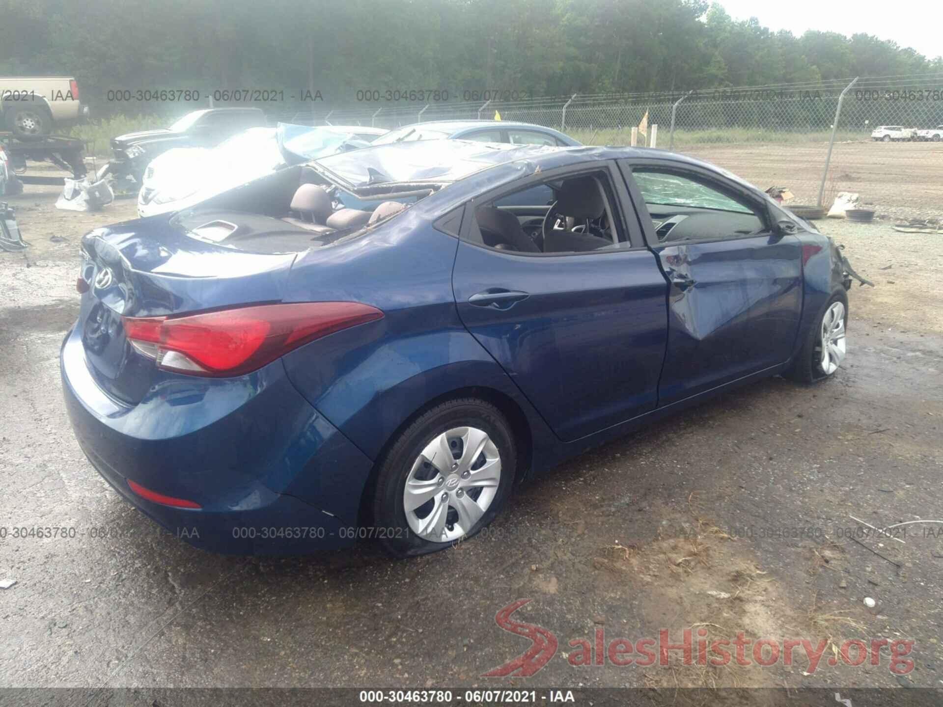 5NPDH4AE1GH721680 2016 HYUNDAI ELANTRA