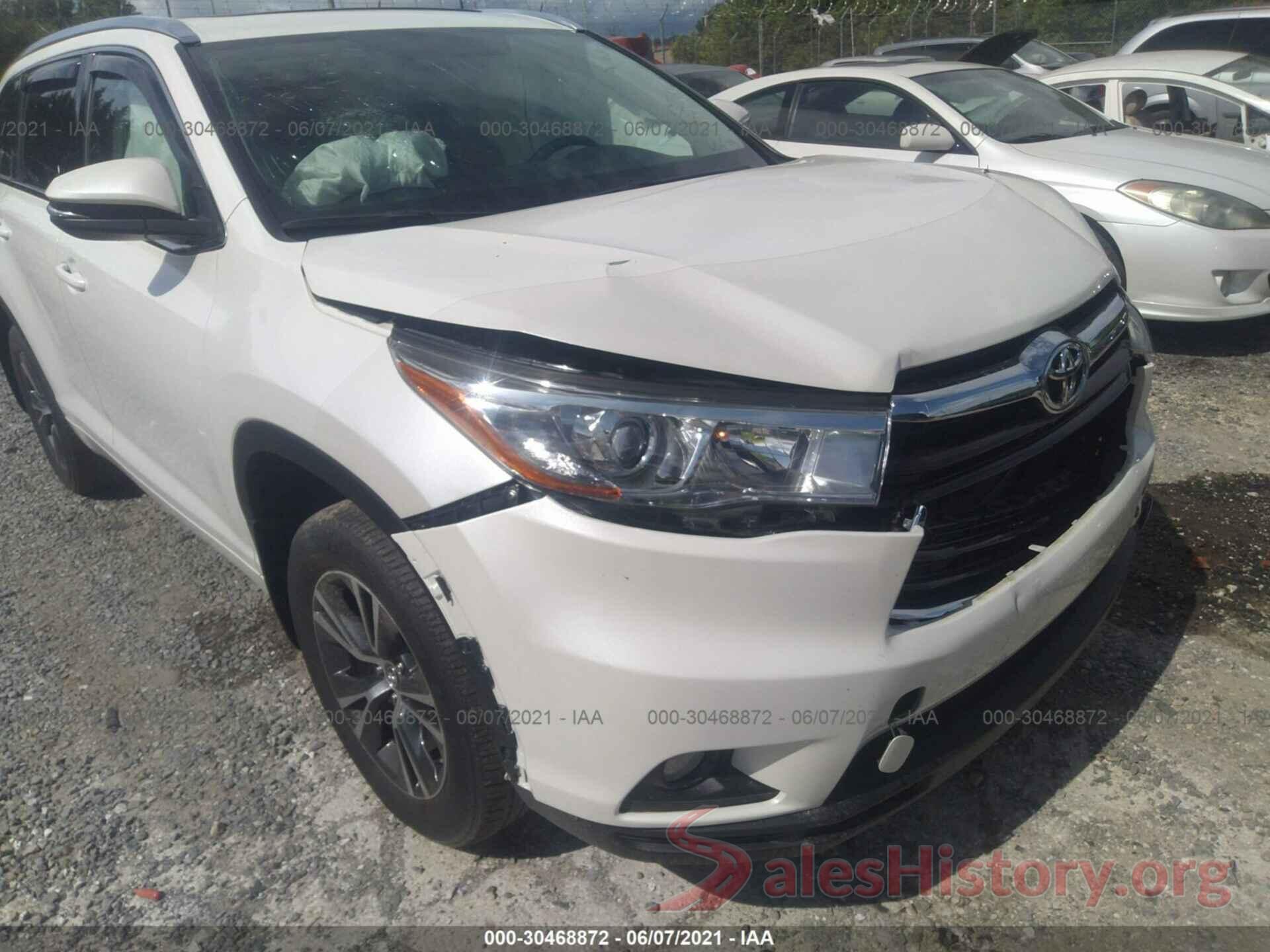 5TDJKRFH2GS297473 2016 TOYOTA HIGHLANDER