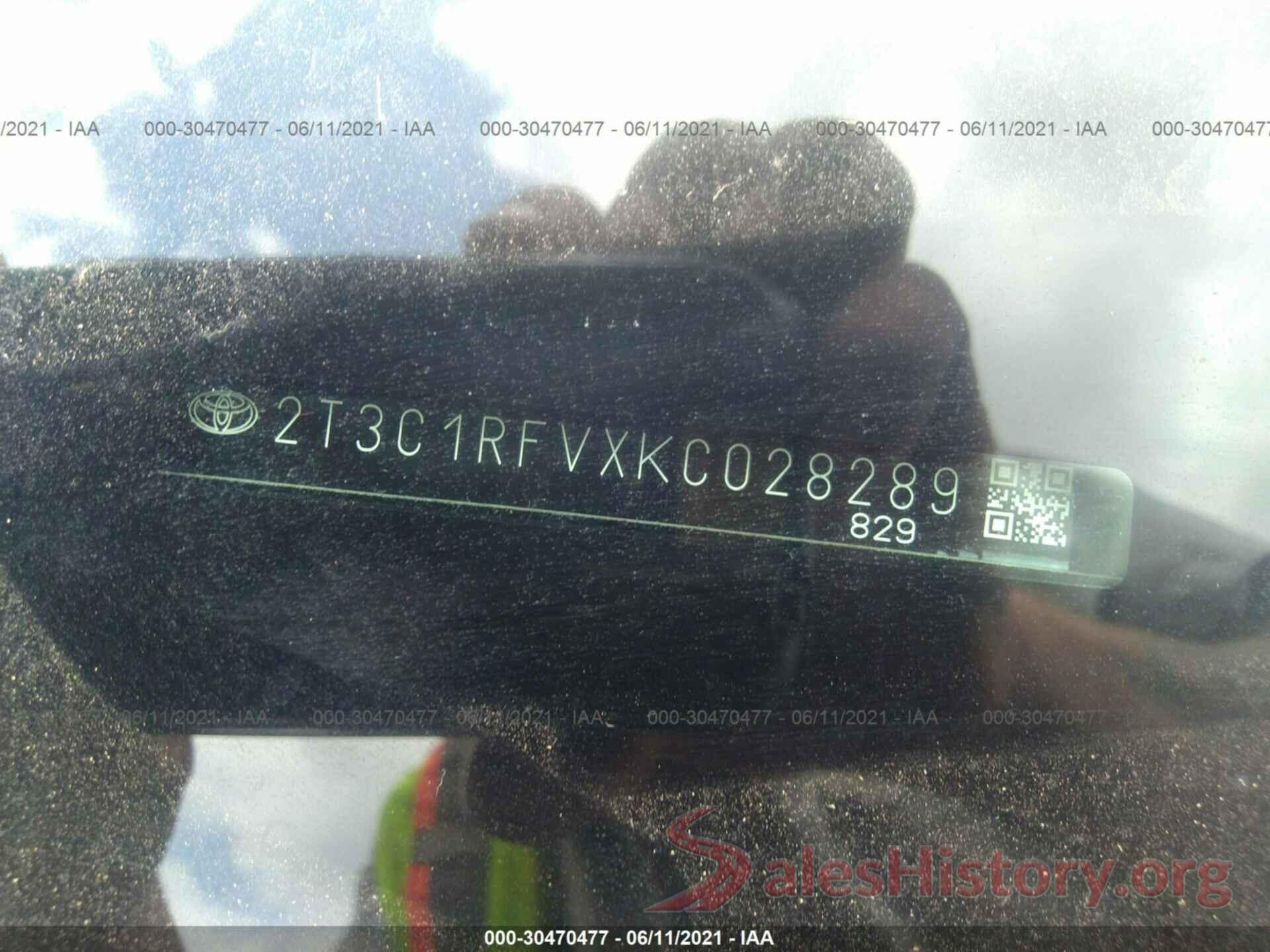 2T3C1RFVXKC028289 2019 TOYOTA RAV4