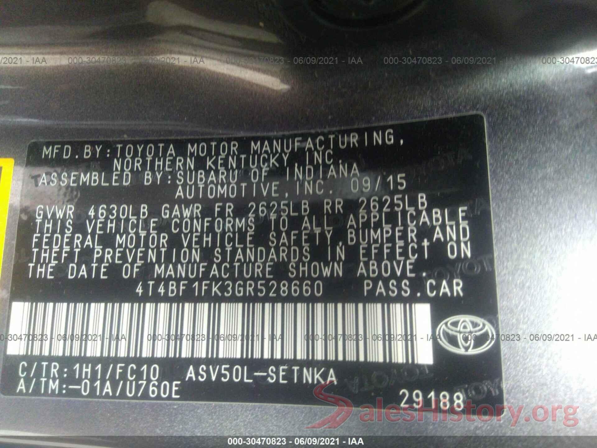 4T4BF1FK3GR528660 2016 TOYOTA CAMRY