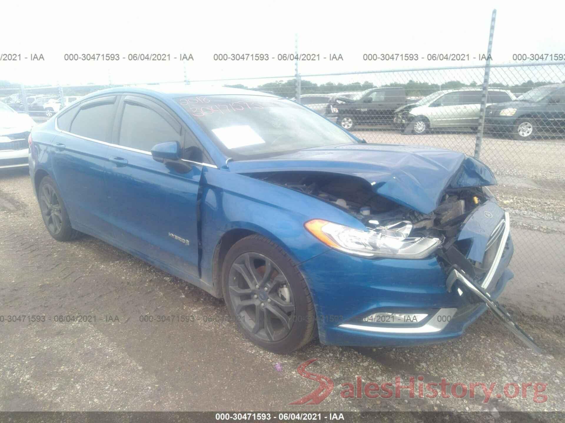 3FA6P0LU5JR124101 2018 FORD FUSION HYBRID