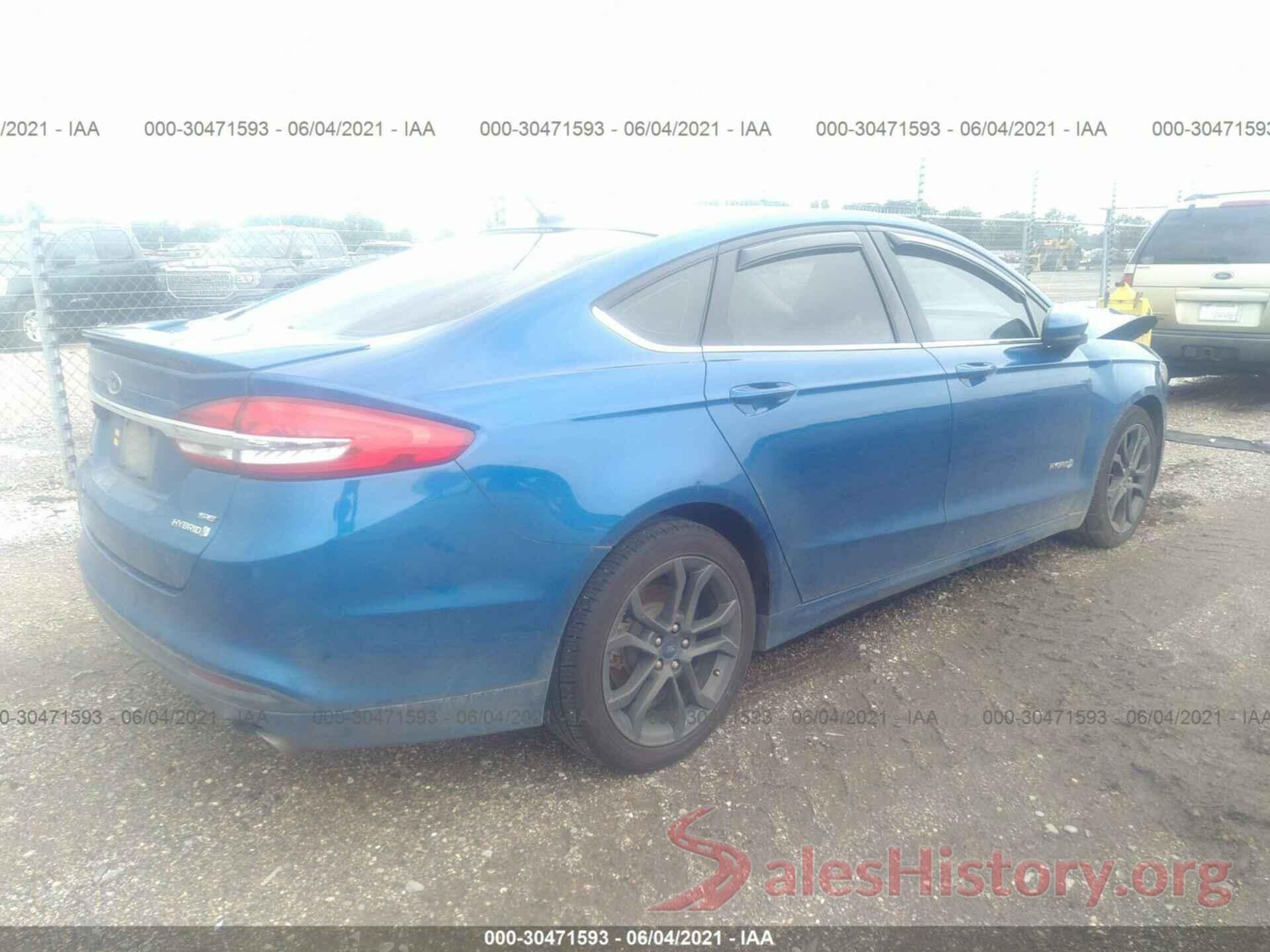 3FA6P0LU5JR124101 2018 FORD FUSION HYBRID