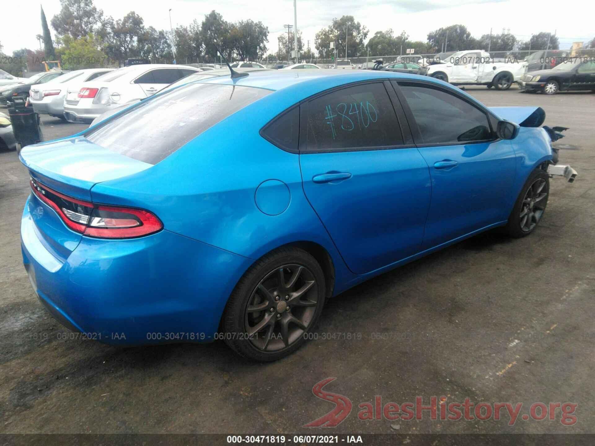 1C3CDFAA9GD643725 2016 DODGE DART