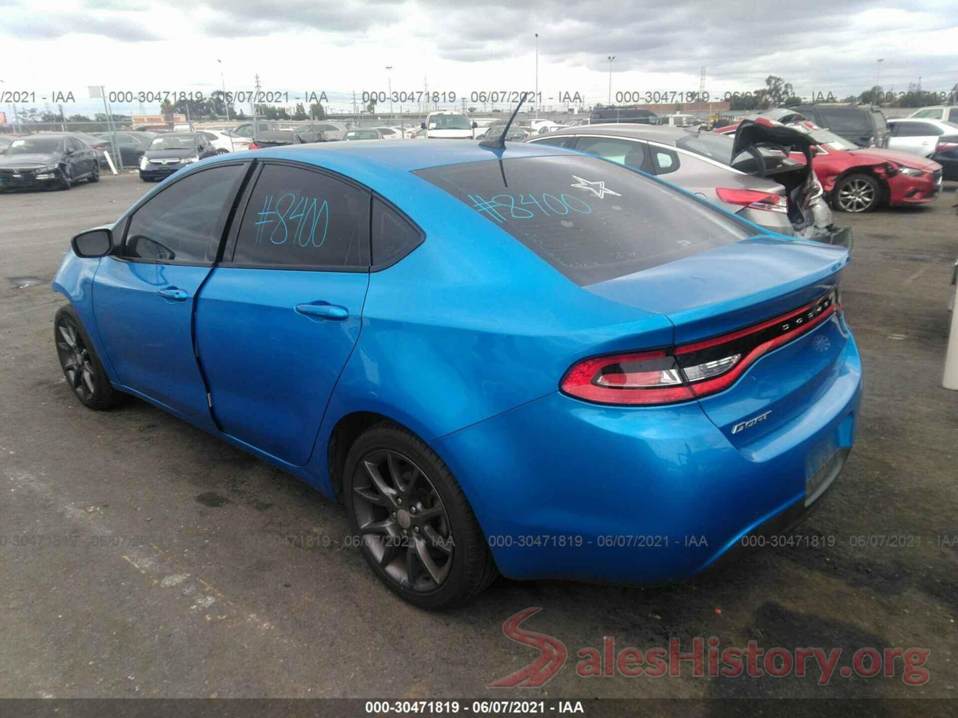 1C3CDFAA9GD643725 2016 DODGE DART