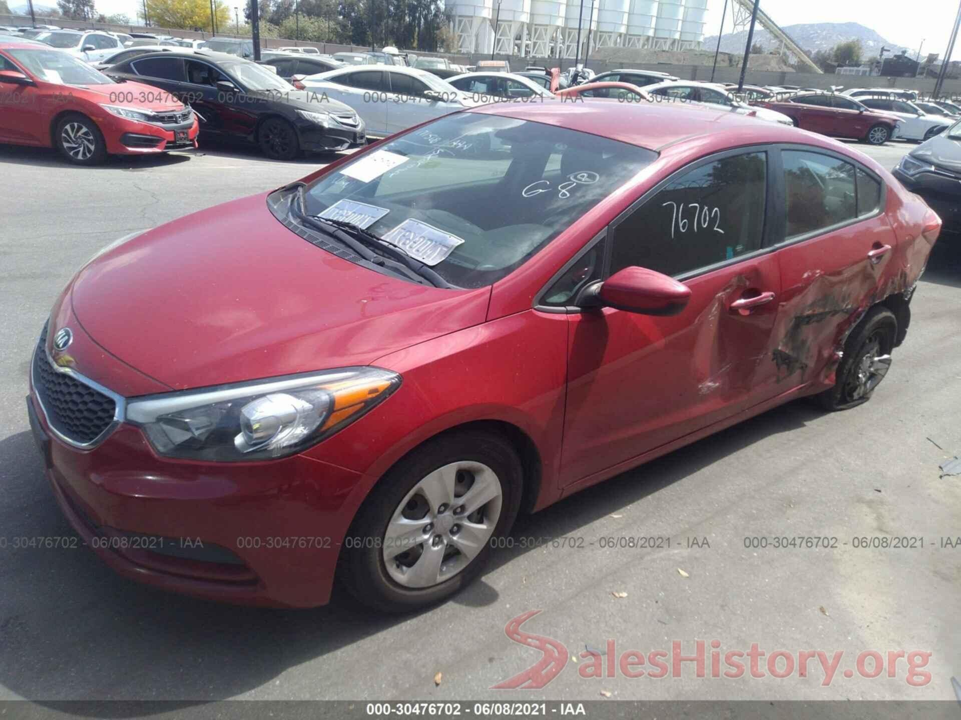 KNAFK4A66G5482238 2016 KIA FORTE