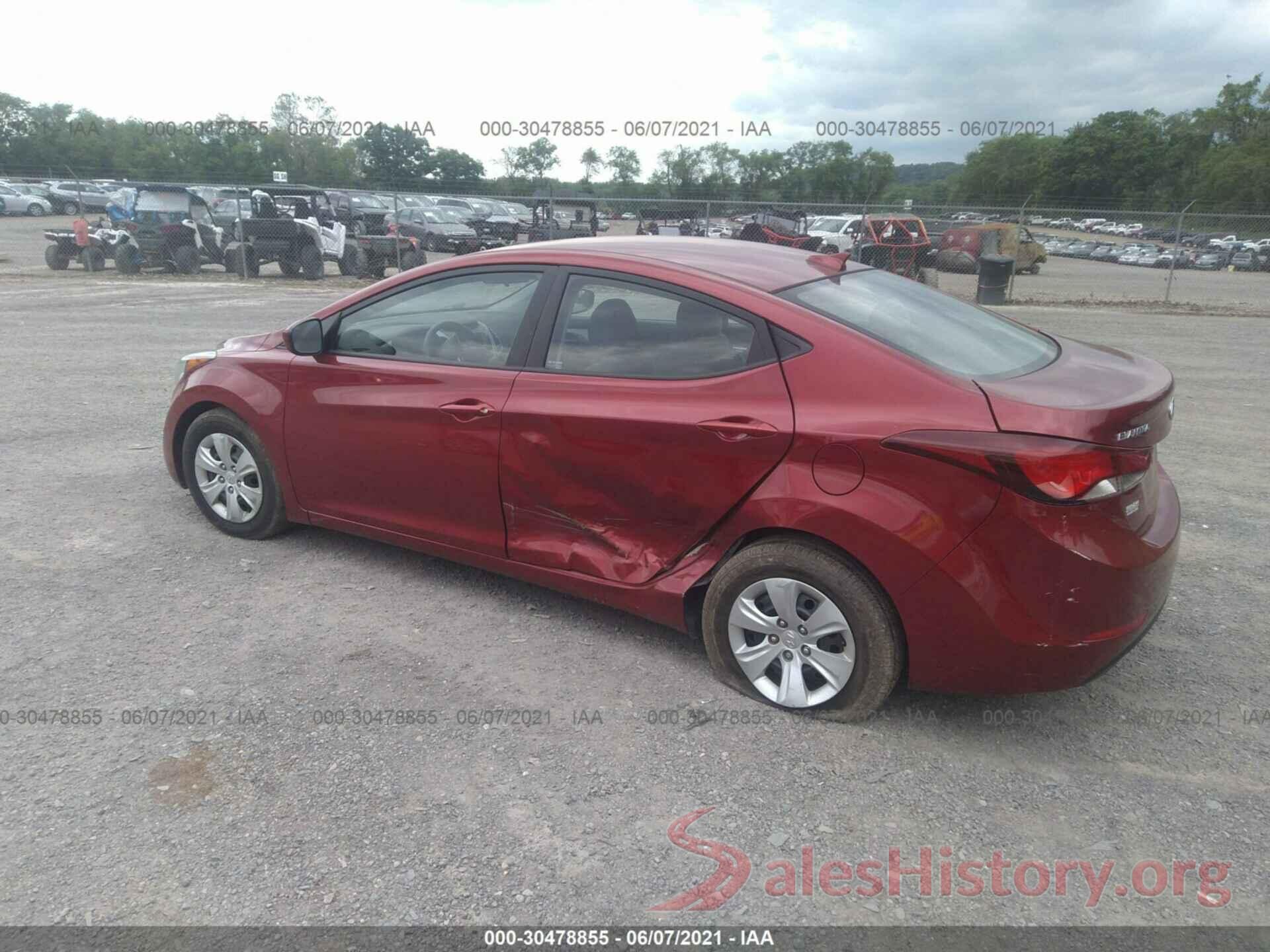 5NPDH4AE7GH786498 2016 HYUNDAI ELANTRA