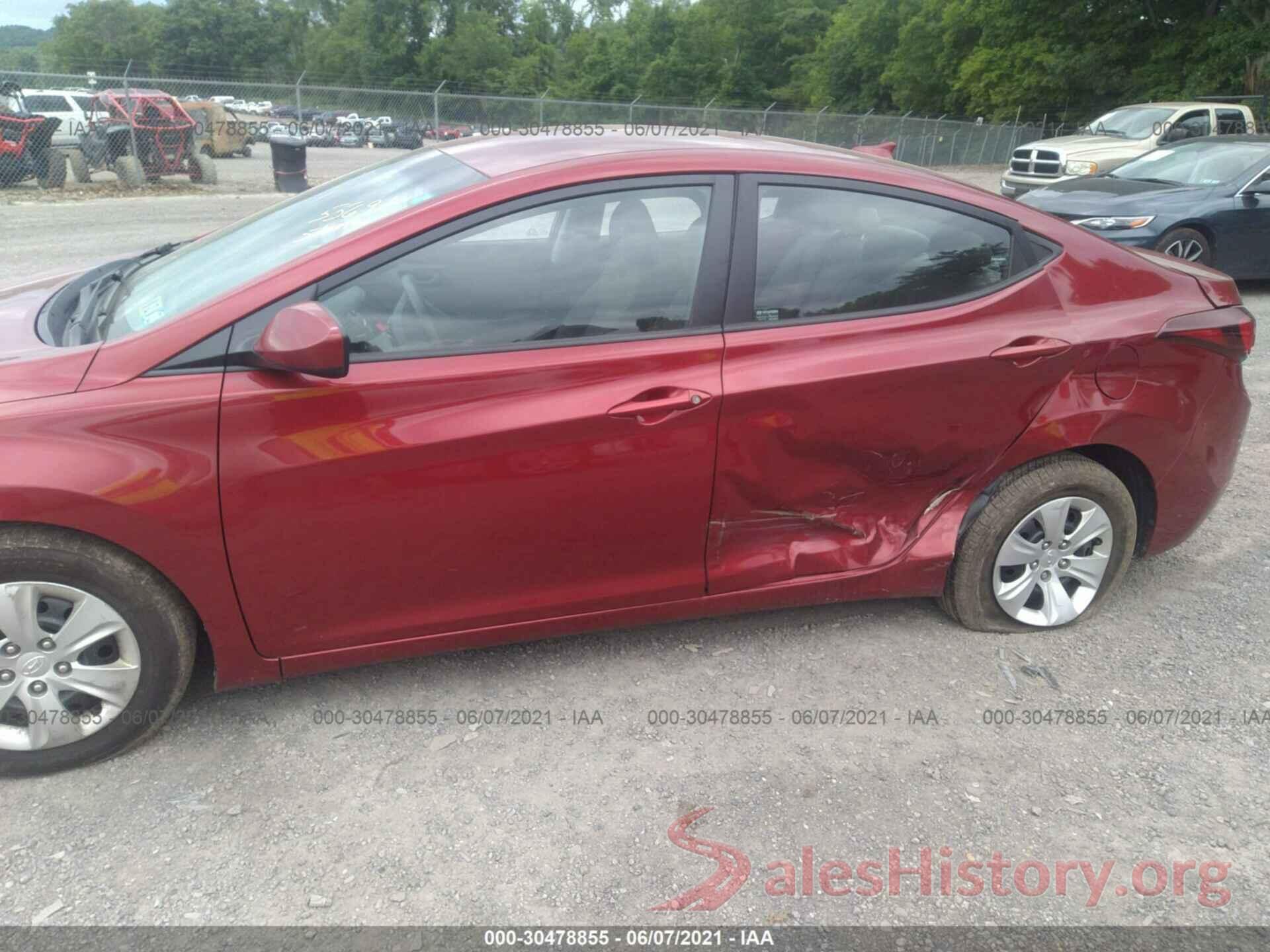 5NPDH4AE7GH786498 2016 HYUNDAI ELANTRA