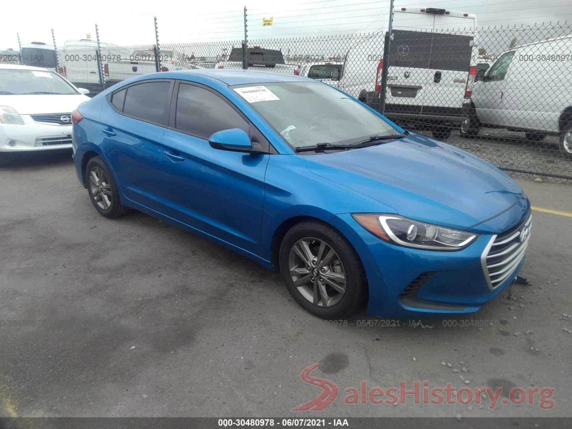 5NPD84LF4HH004343 2017 HYUNDAI ELANTRA