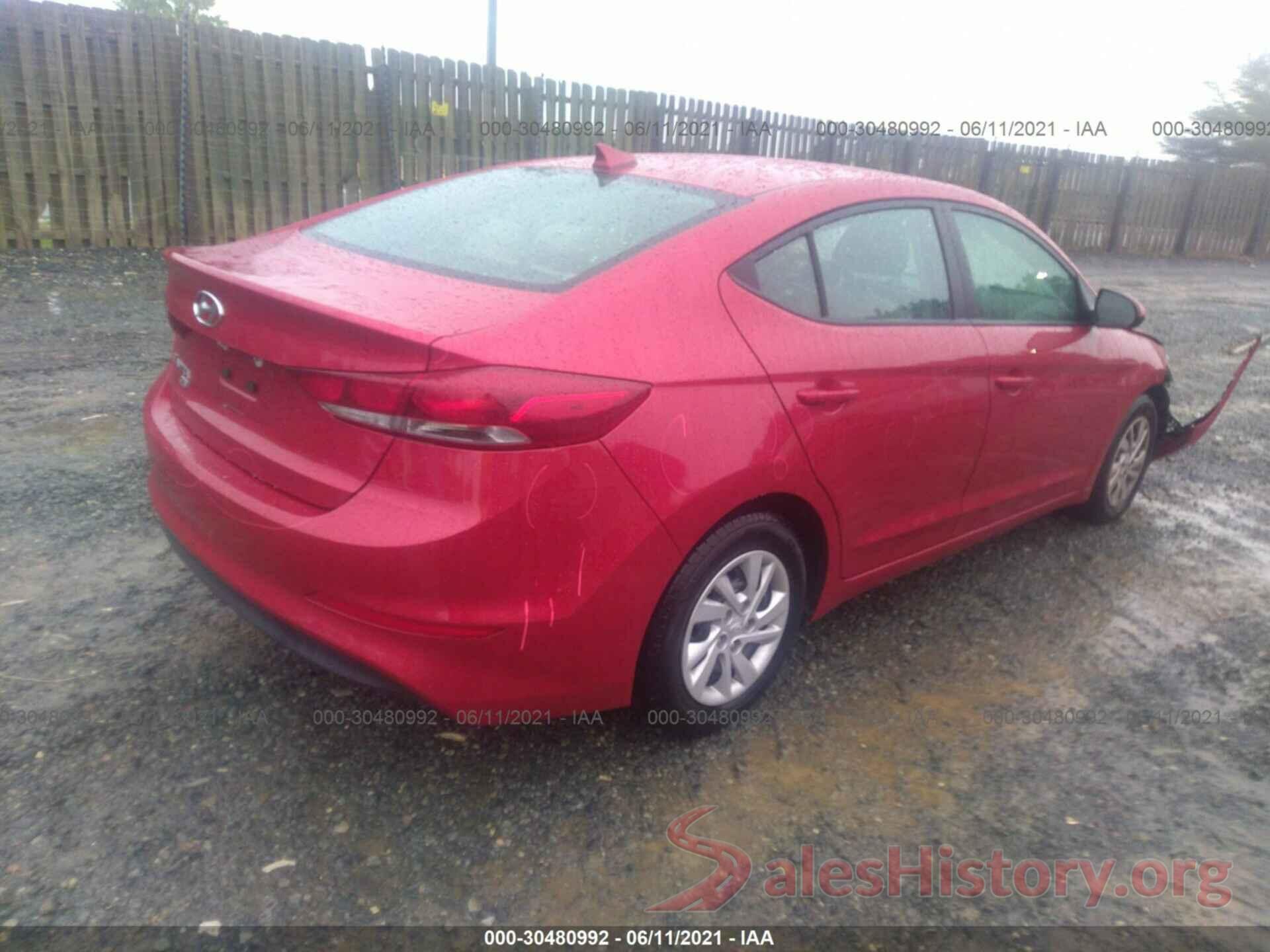 5NPD74LFXHH144593 2017 HYUNDAI ELANTRA