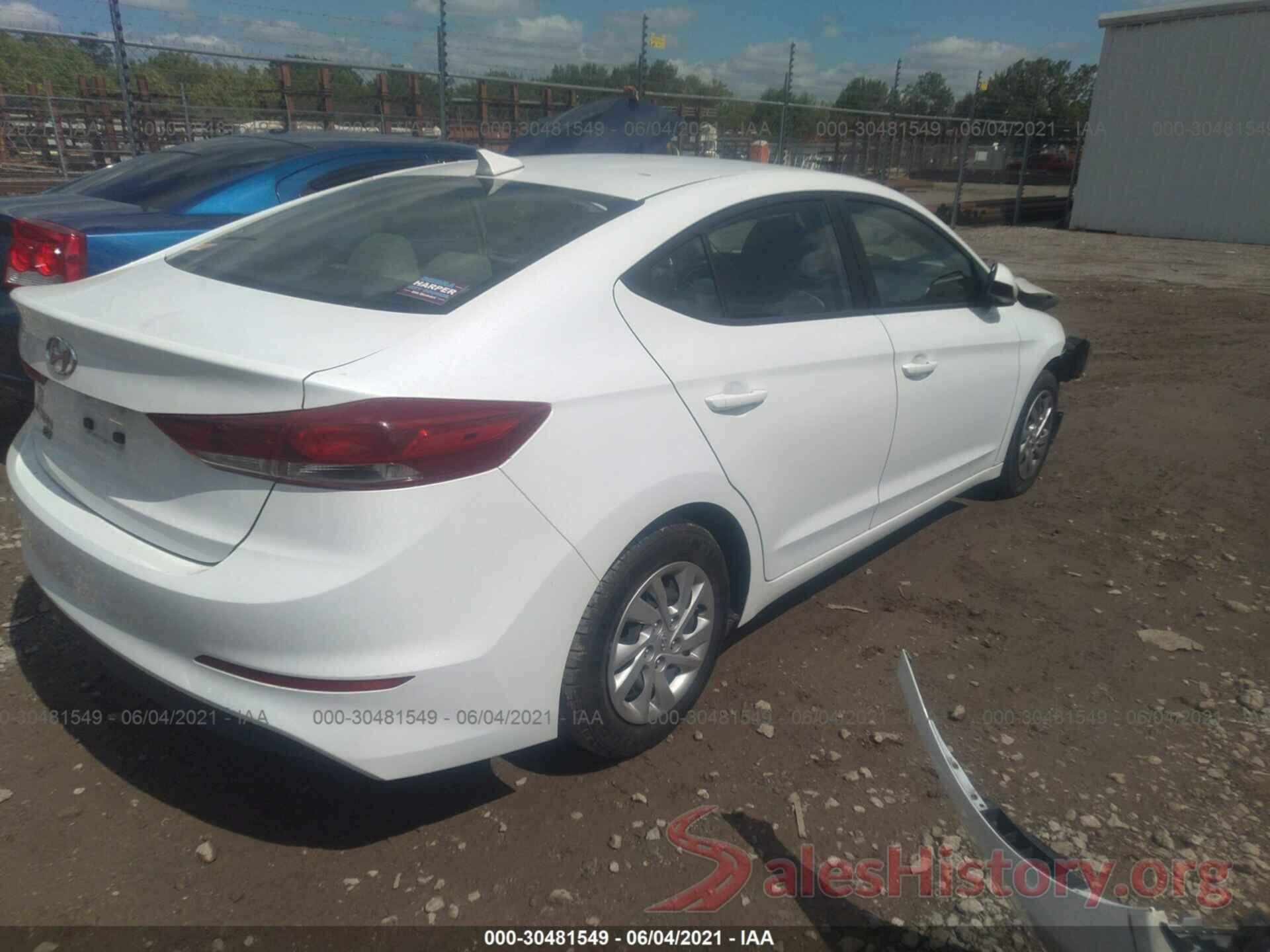 5NPD74LF1HH168846 2017 HYUNDAI ELANTRA