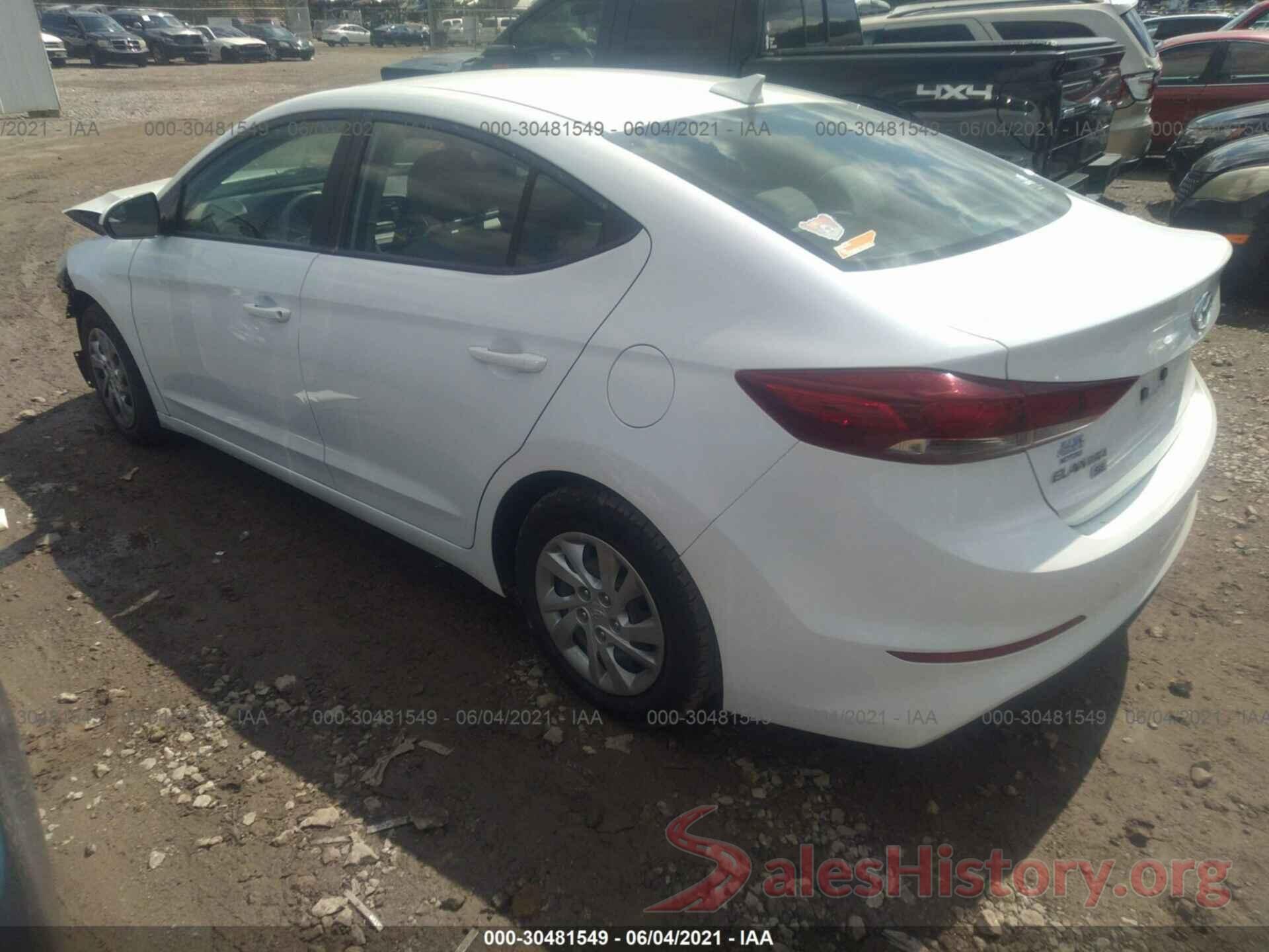 5NPD74LF1HH168846 2017 HYUNDAI ELANTRA