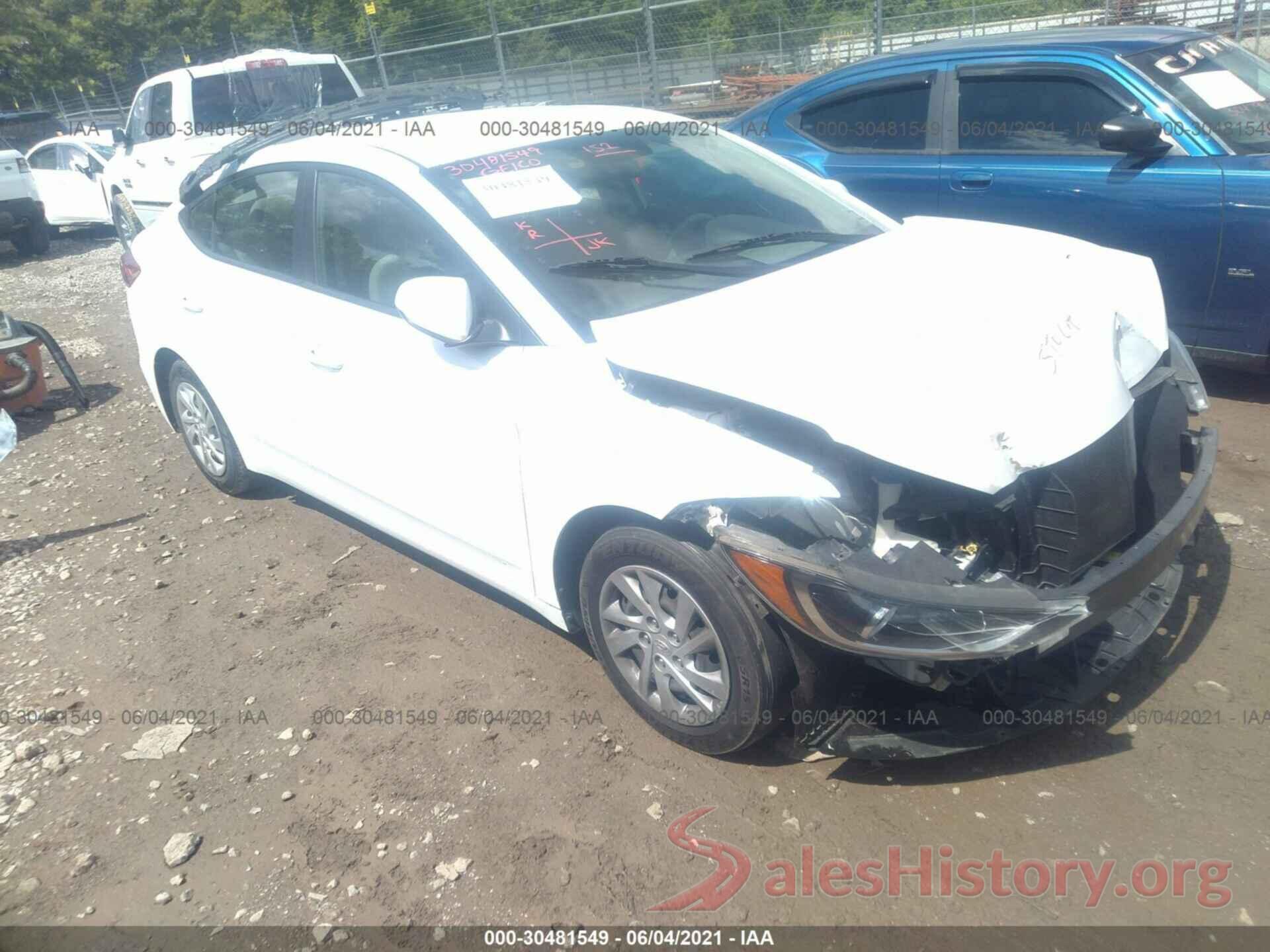 5NPD74LF1HH168846 2017 HYUNDAI ELANTRA