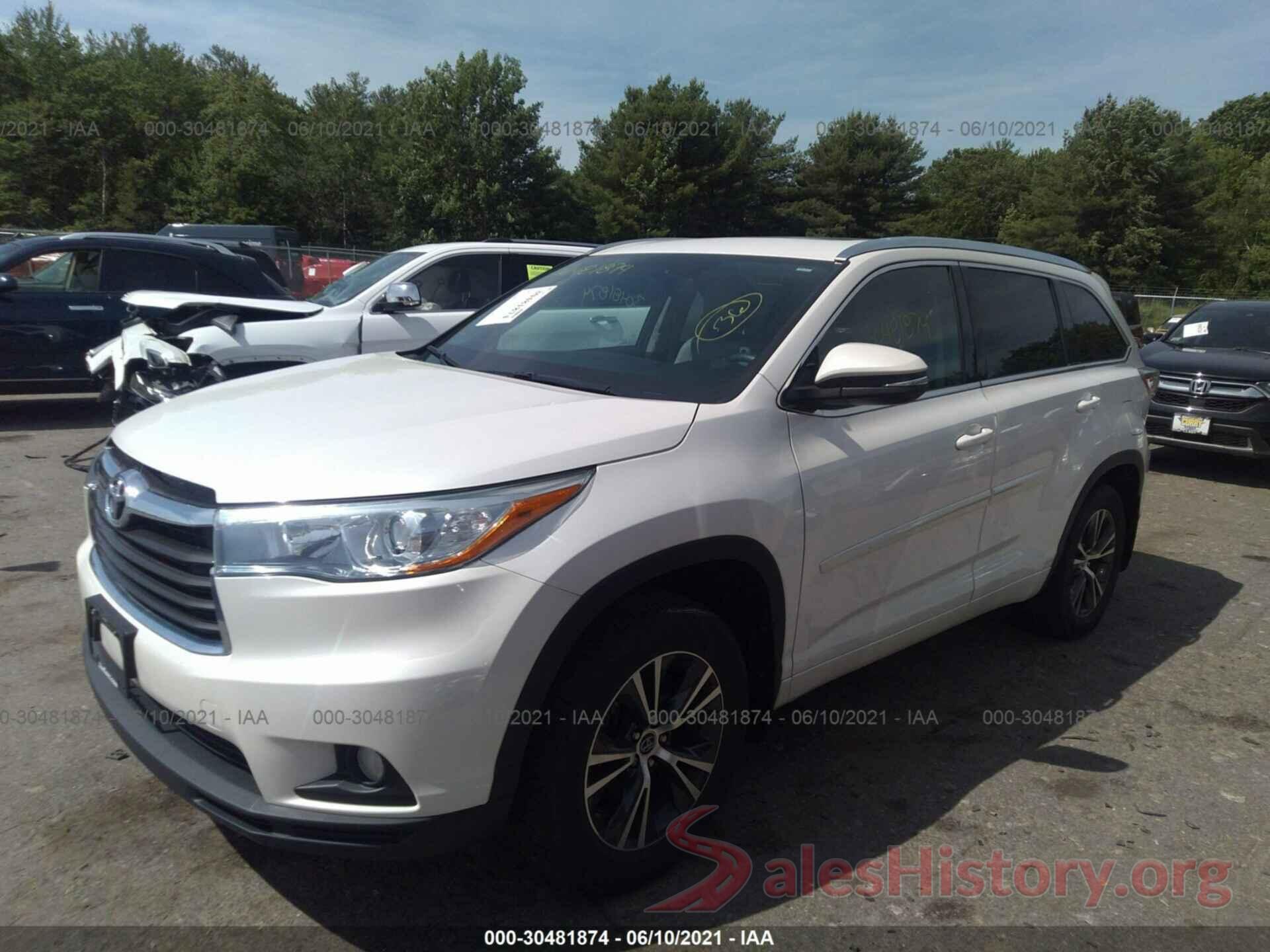 5TDJKRFH2GS247351 2016 TOYOTA HIGHLANDER