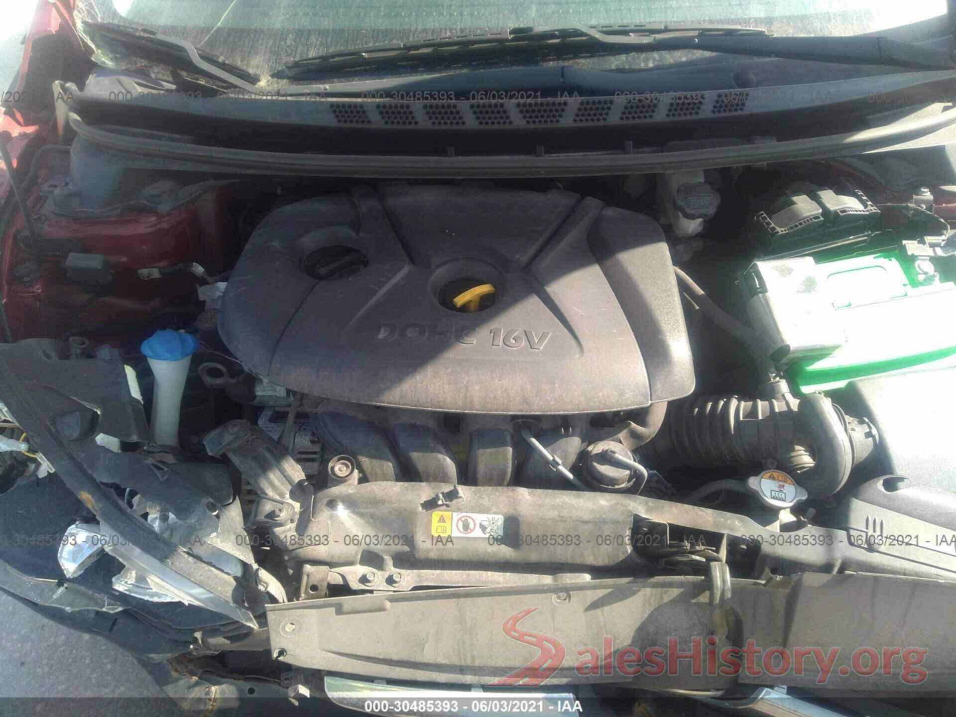 5NPDH4AE5GH722833 2016 HYUNDAI ELANTRA