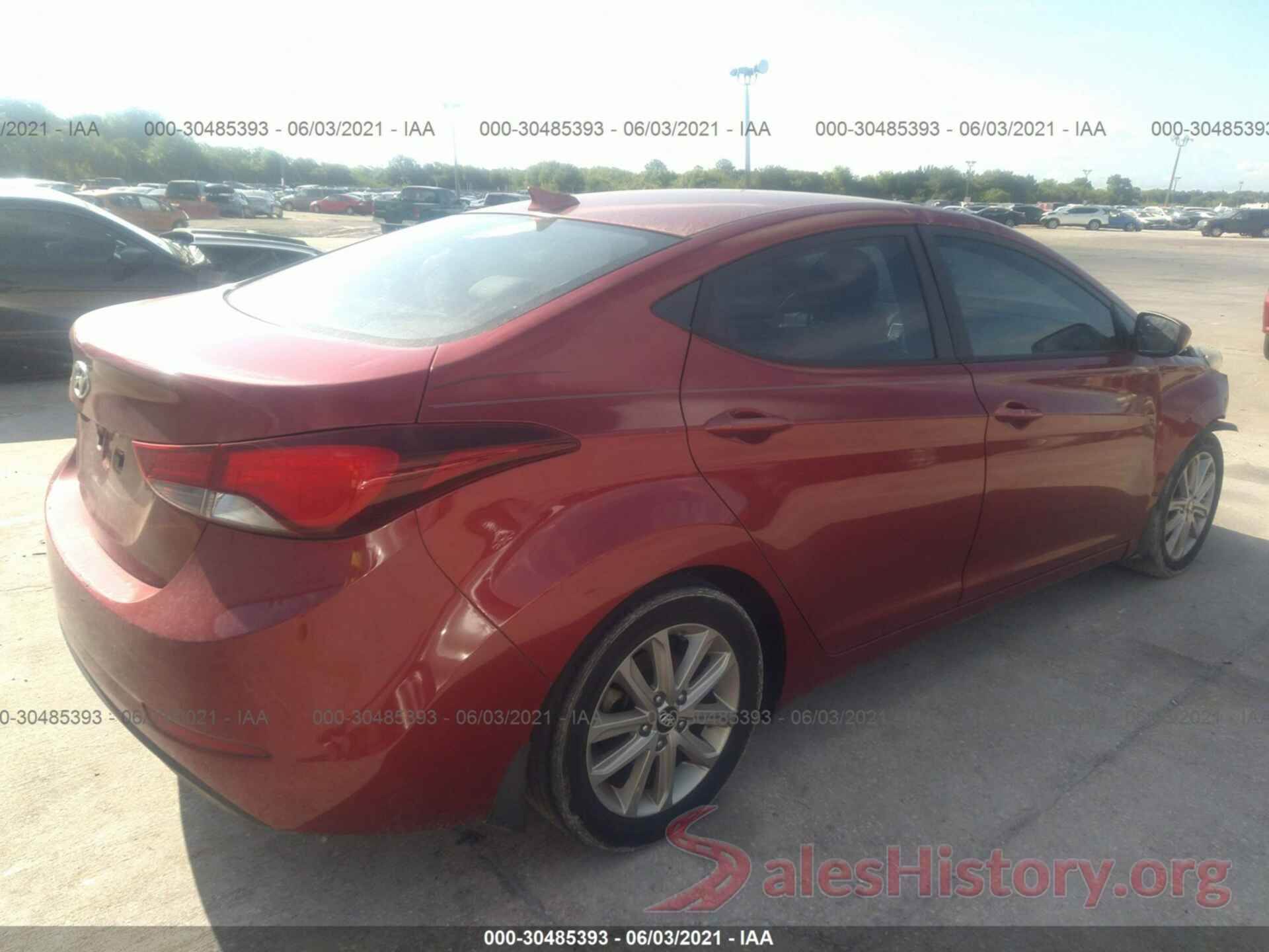 5NPDH4AE5GH722833 2016 HYUNDAI ELANTRA