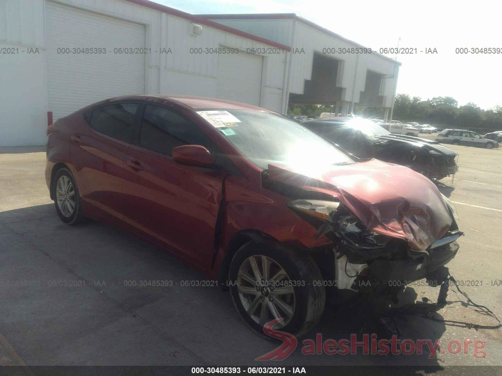 5NPDH4AE5GH722833 2016 HYUNDAI ELANTRA