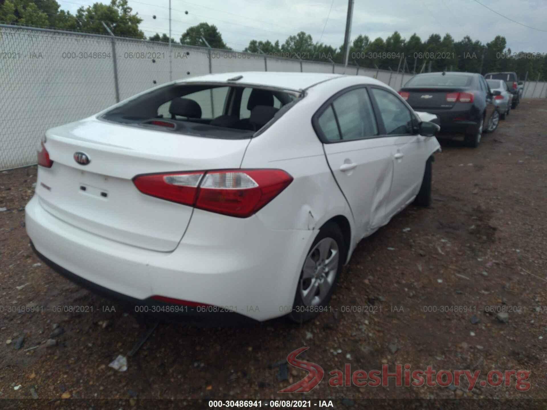 KNAFK4A68G5606462 2016 KIA FORTE