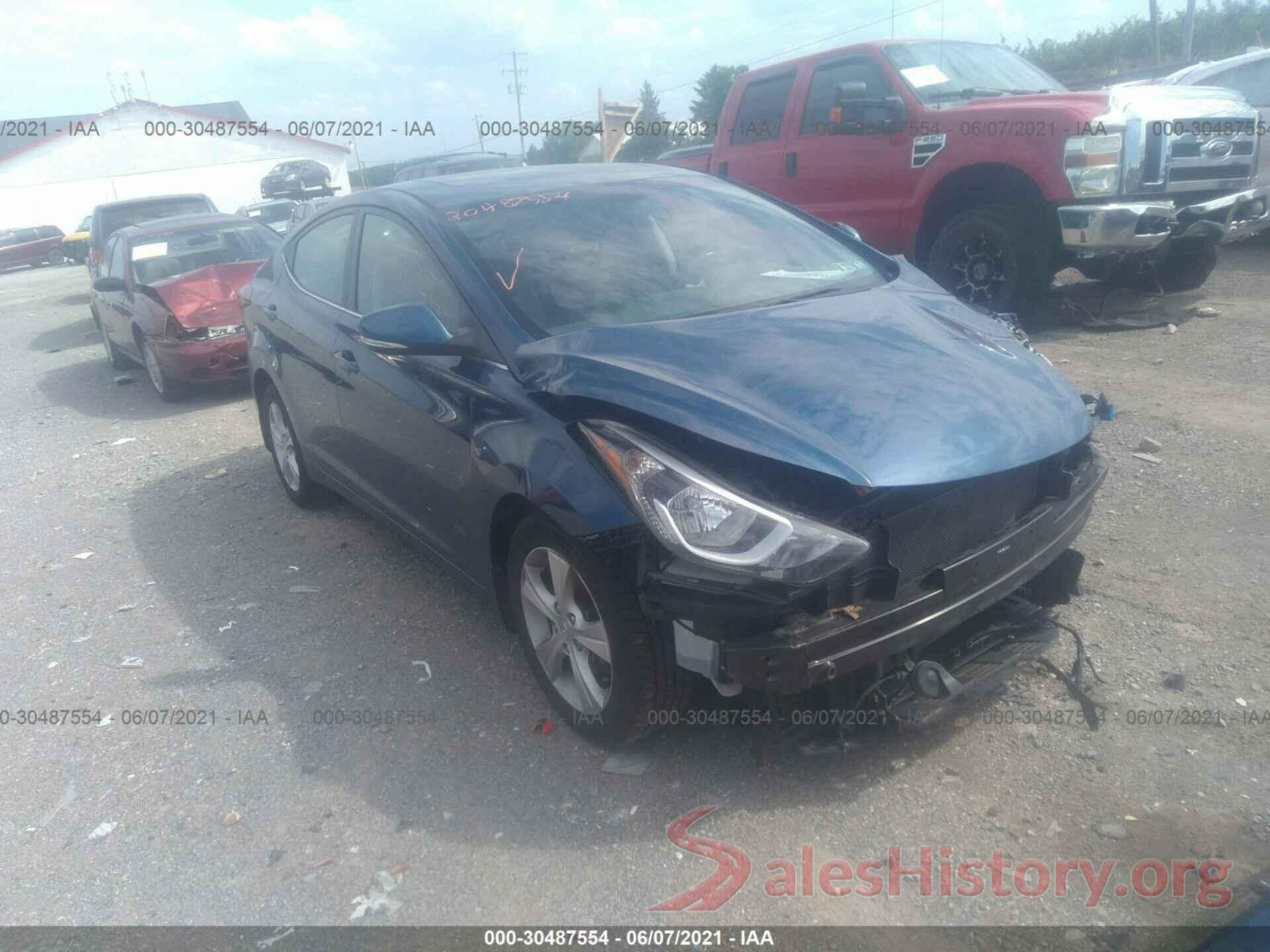 KMHDH4AE6GU601021 2016 HYUNDAI ELANTRA