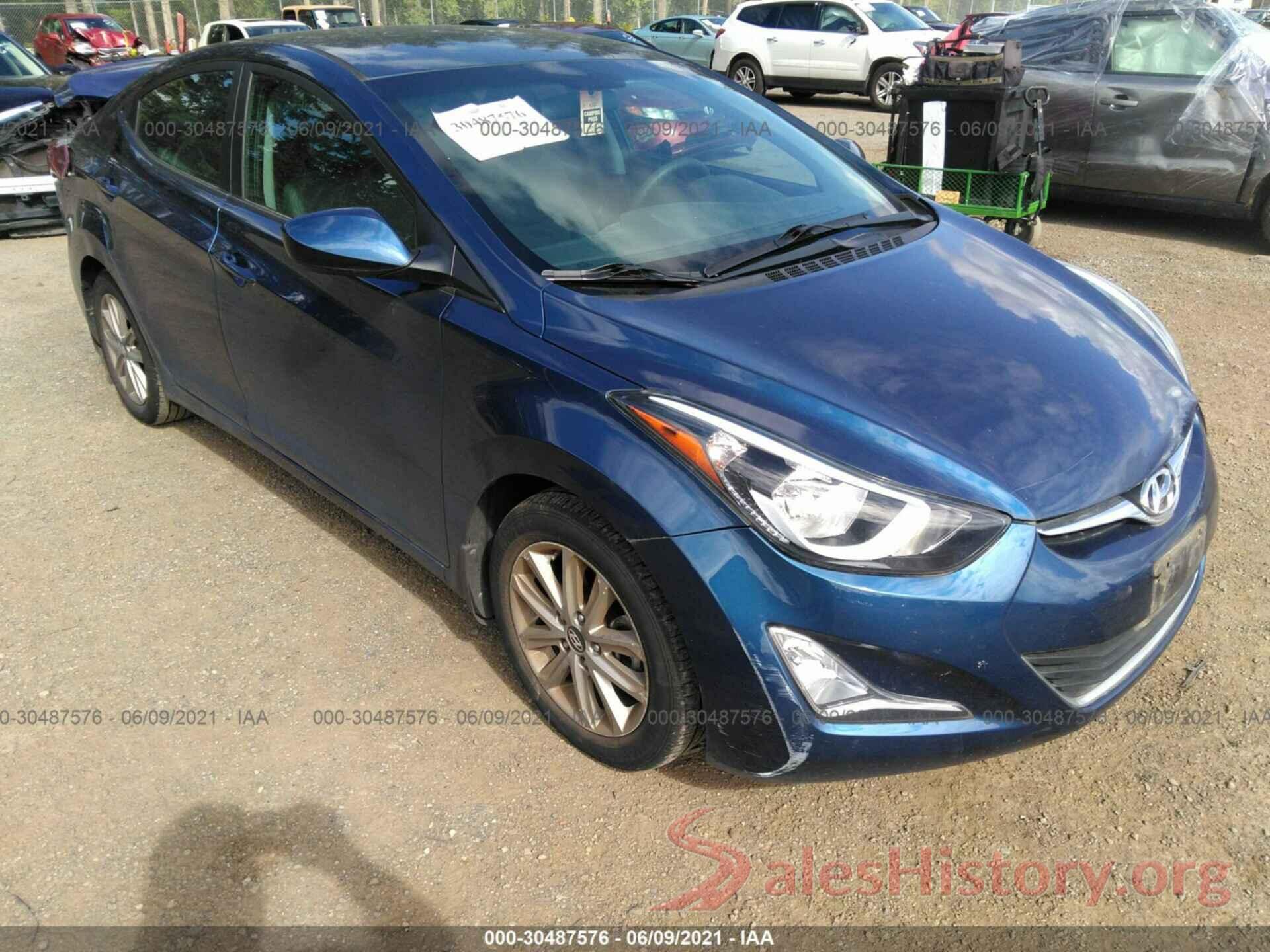 5NPDH4AEXGH679638 2016 HYUNDAI ELANTRA