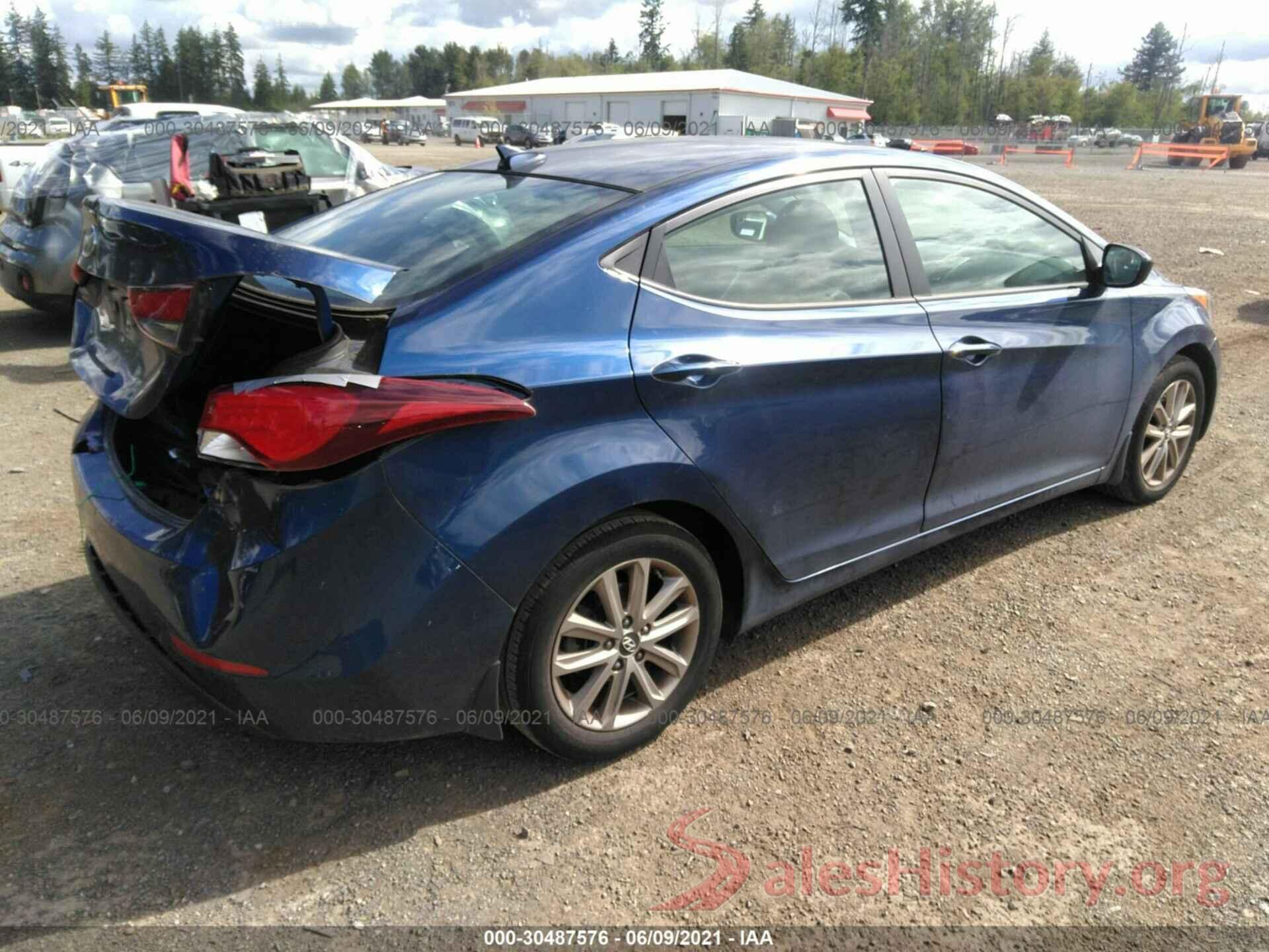 5NPDH4AEXGH679638 2016 HYUNDAI ELANTRA