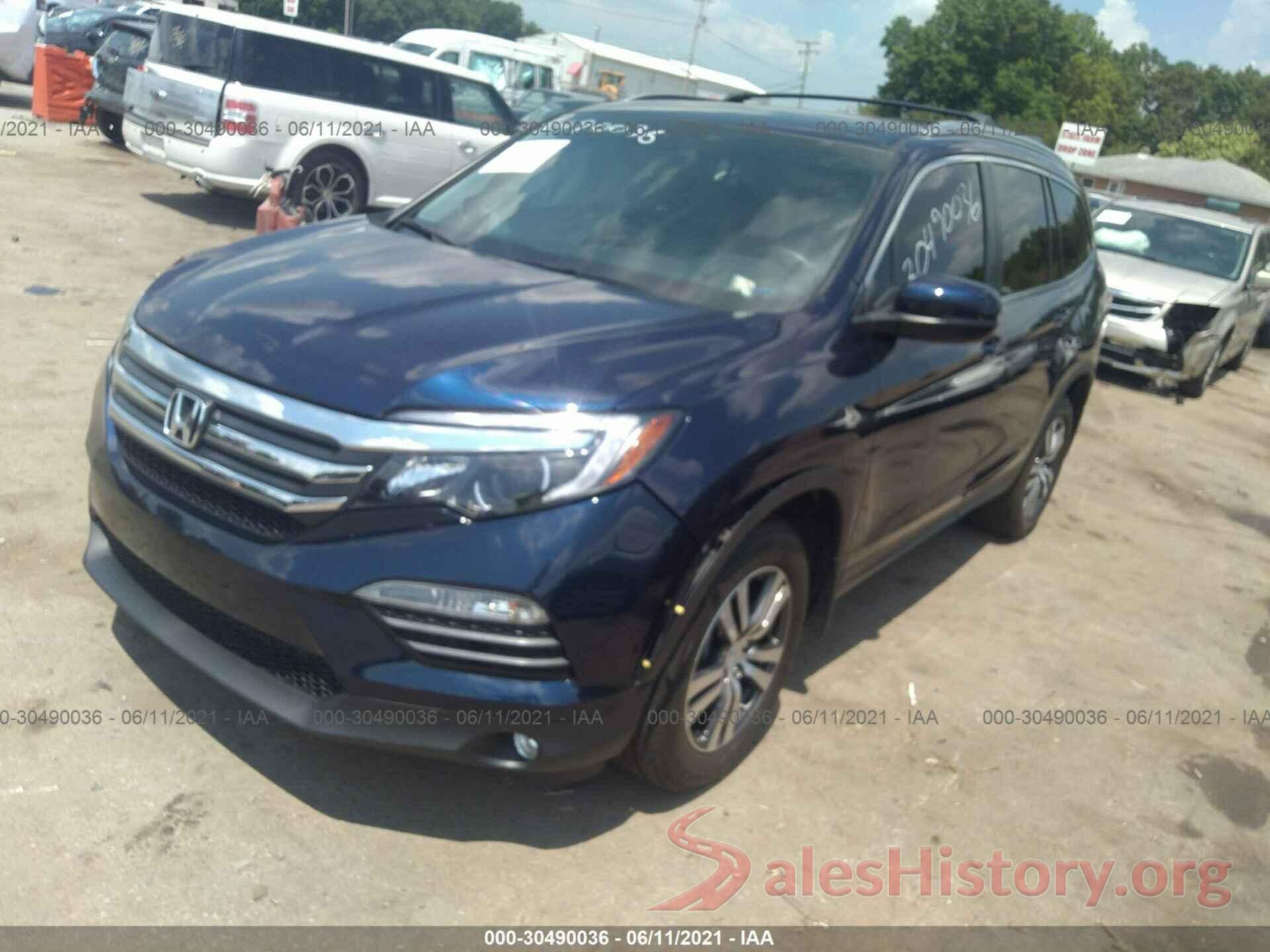 5FNYF6H8XGB071037 2016 HONDA PILOT