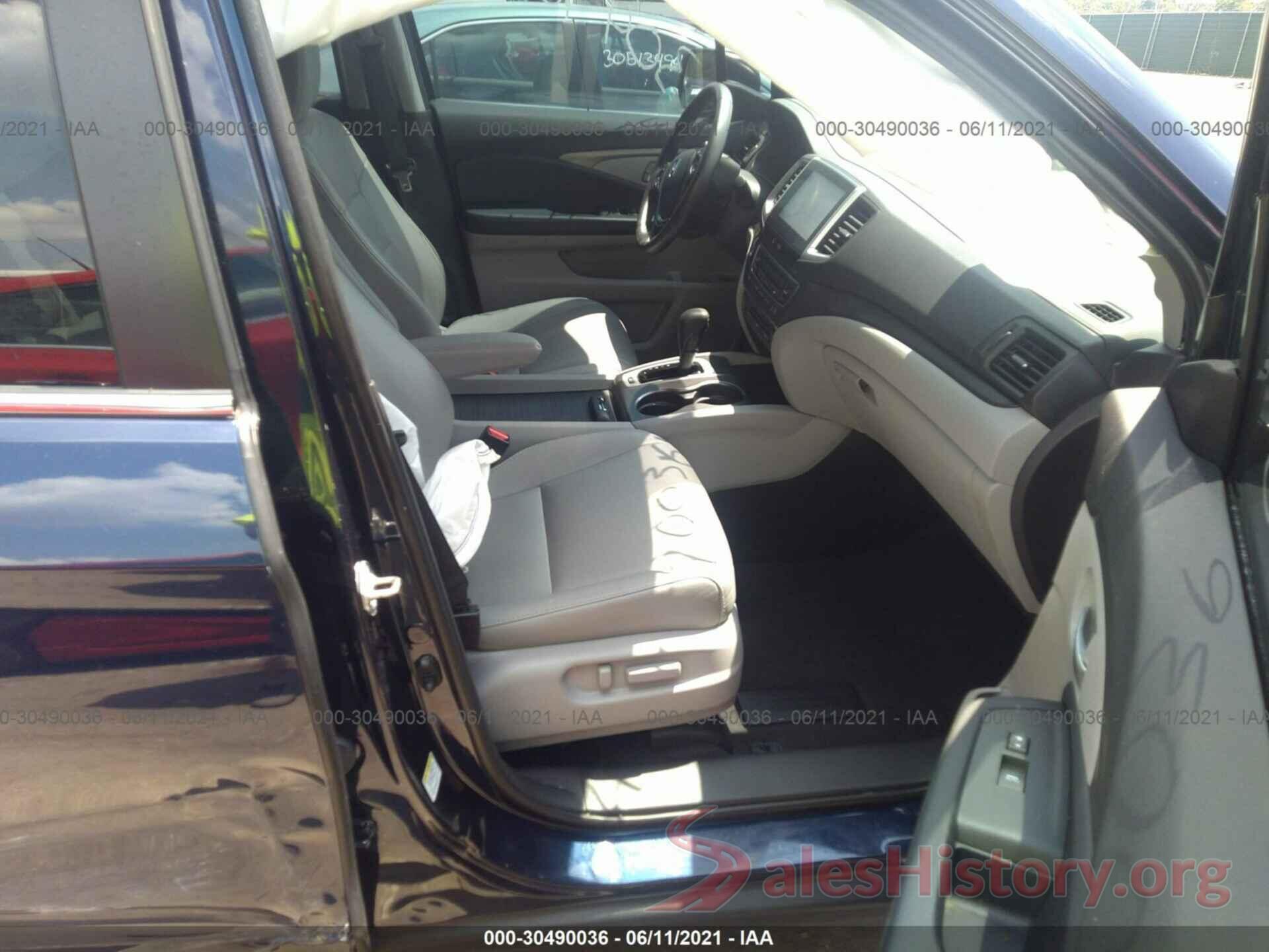 5FNYF6H8XGB071037 2016 HONDA PILOT