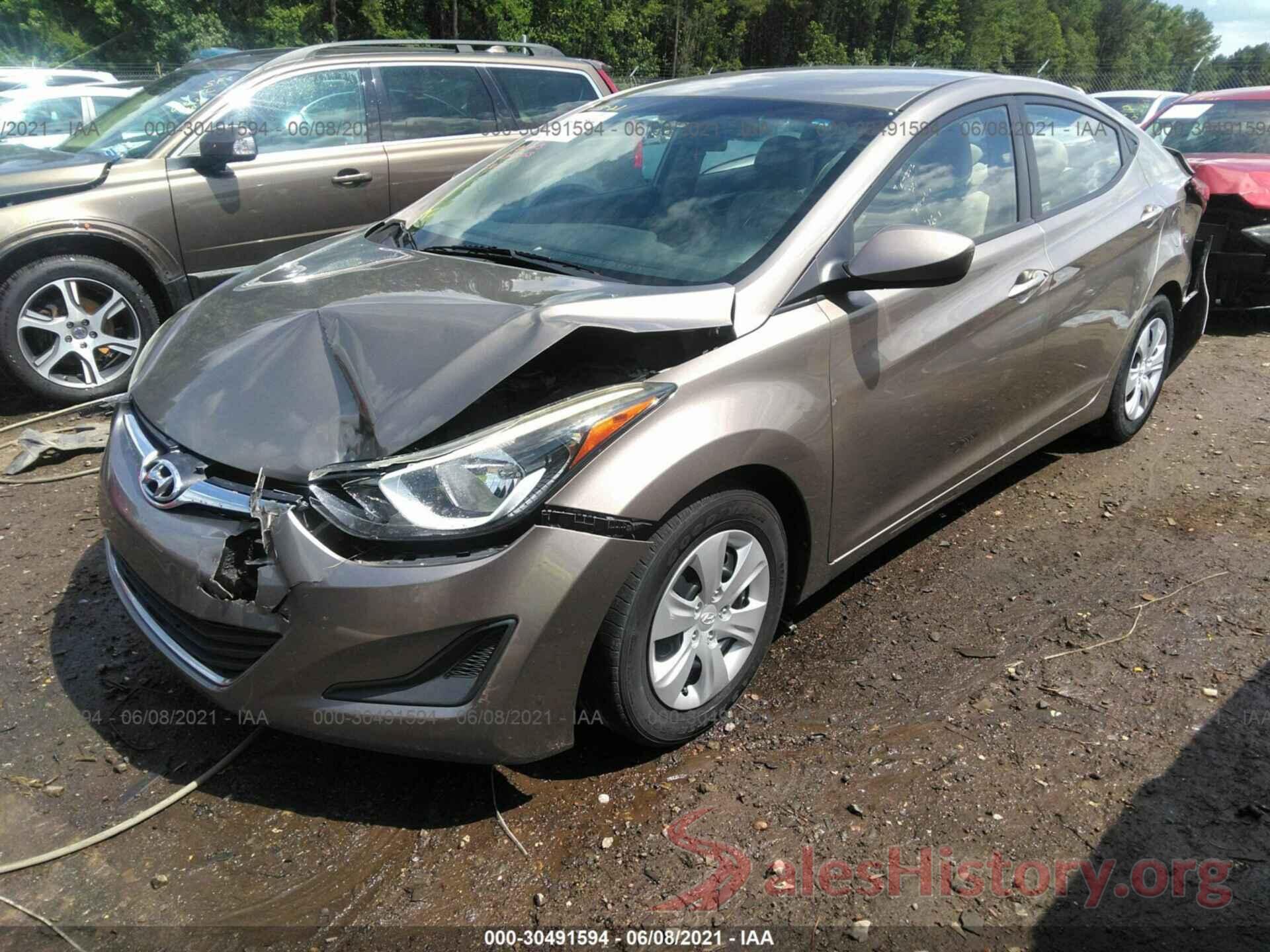 5NPDH4AE4GH692319 2016 HYUNDAI ELANTRA