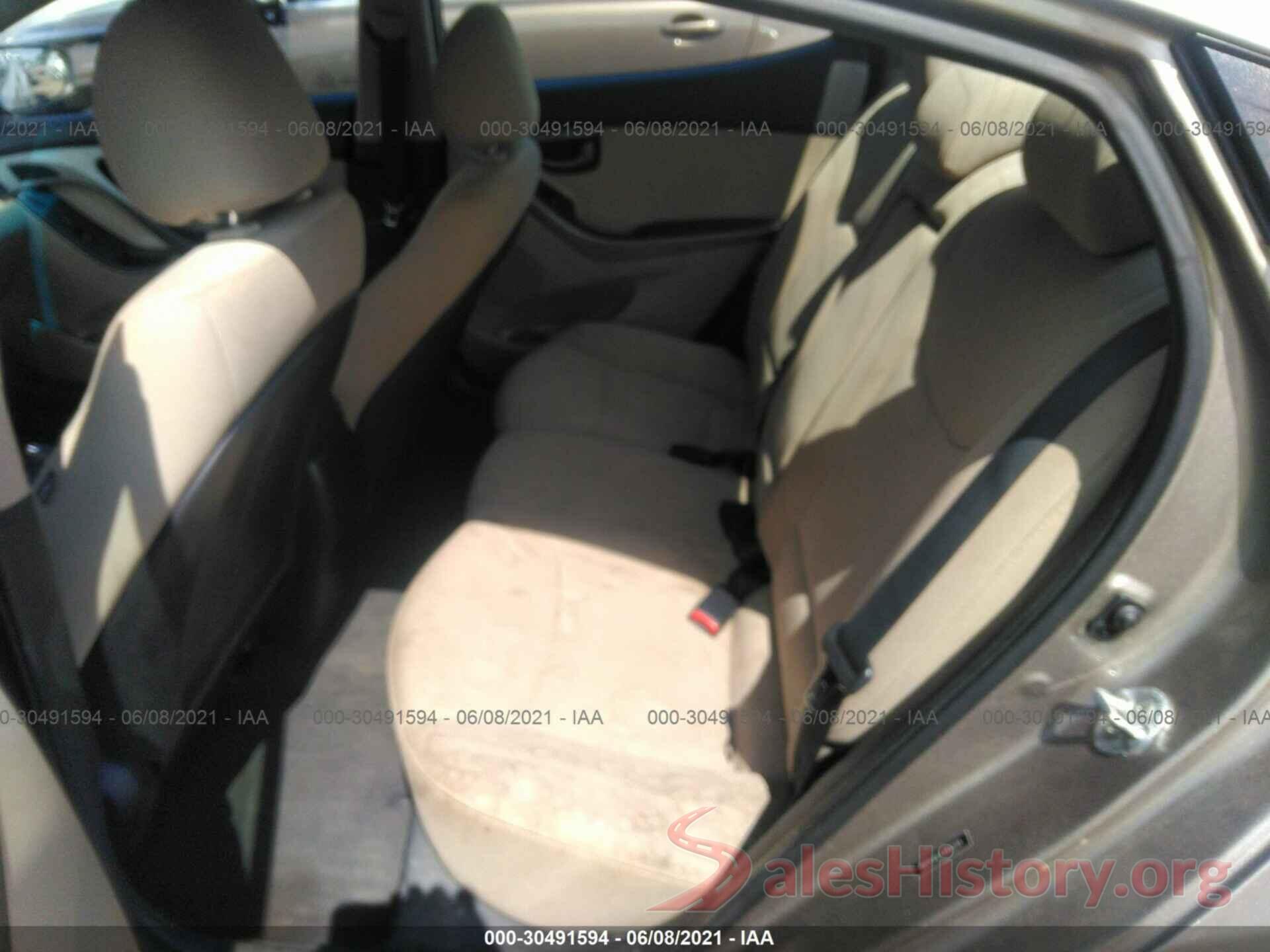 5NPDH4AE4GH692319 2016 HYUNDAI ELANTRA