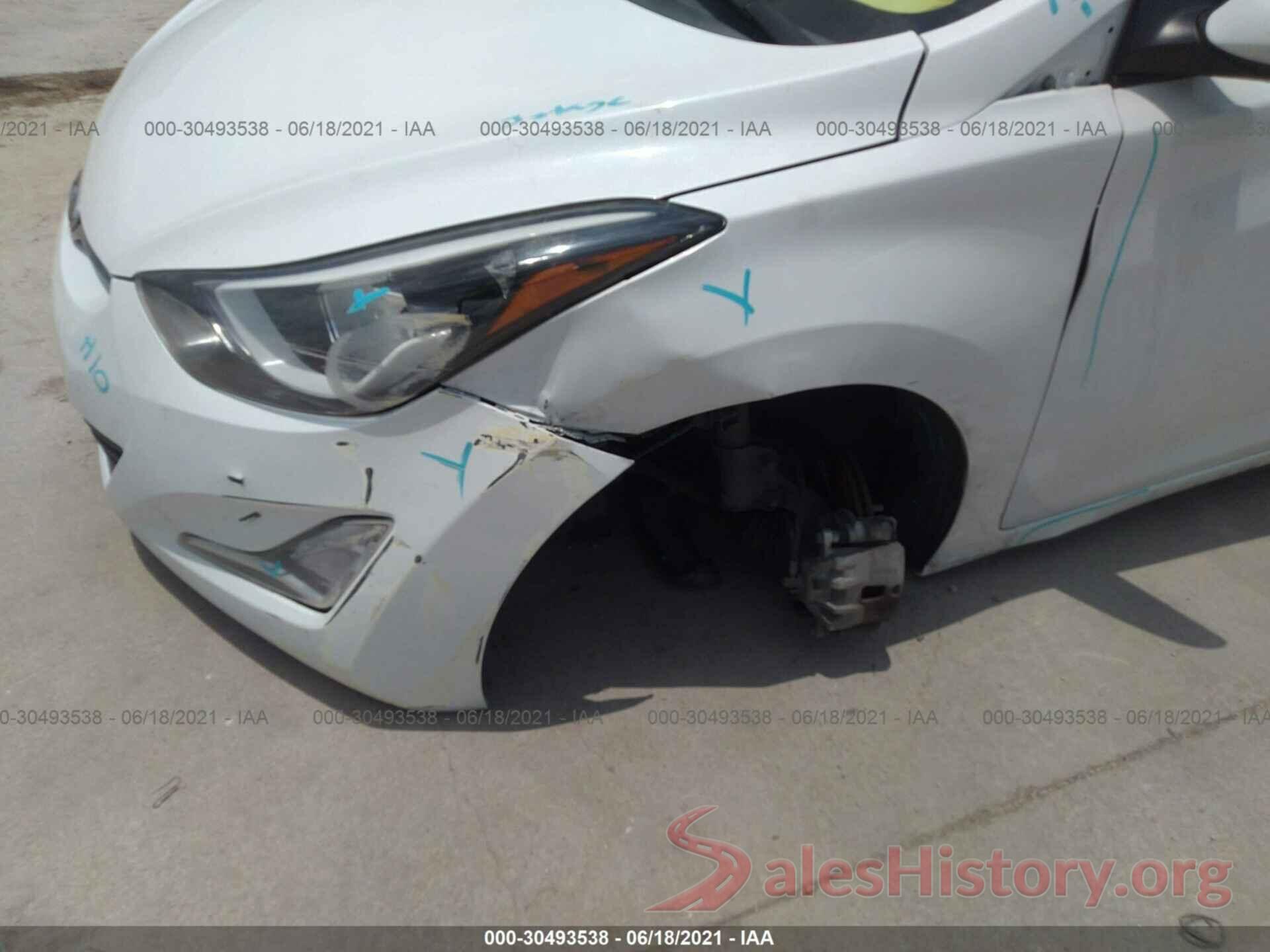 5NPDH4AE5GH789982 2016 HYUNDAI ELANTRA