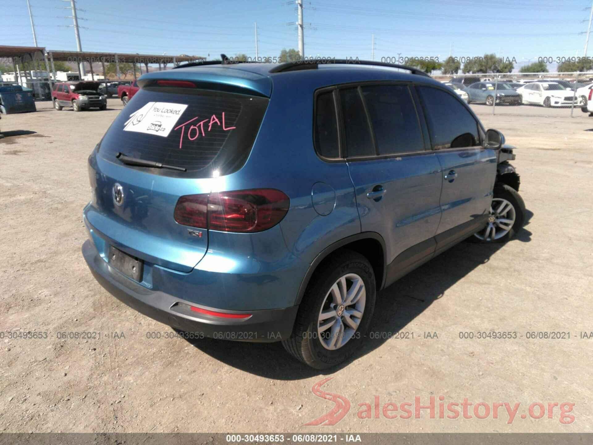 WVGAV7AX3HK020667 2017 VOLKSWAGEN TIGUAN