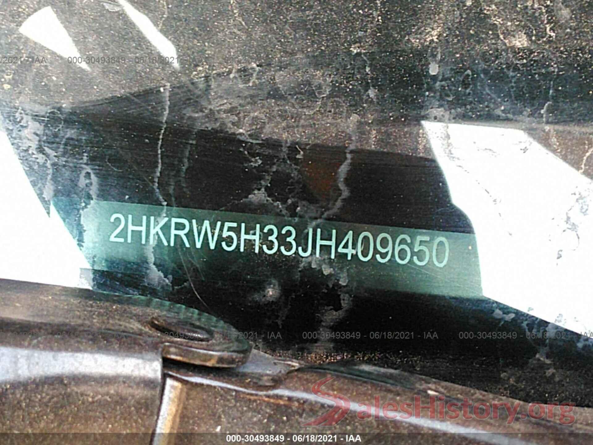 2HKRW5H33JH409650 2018 HONDA CR-V