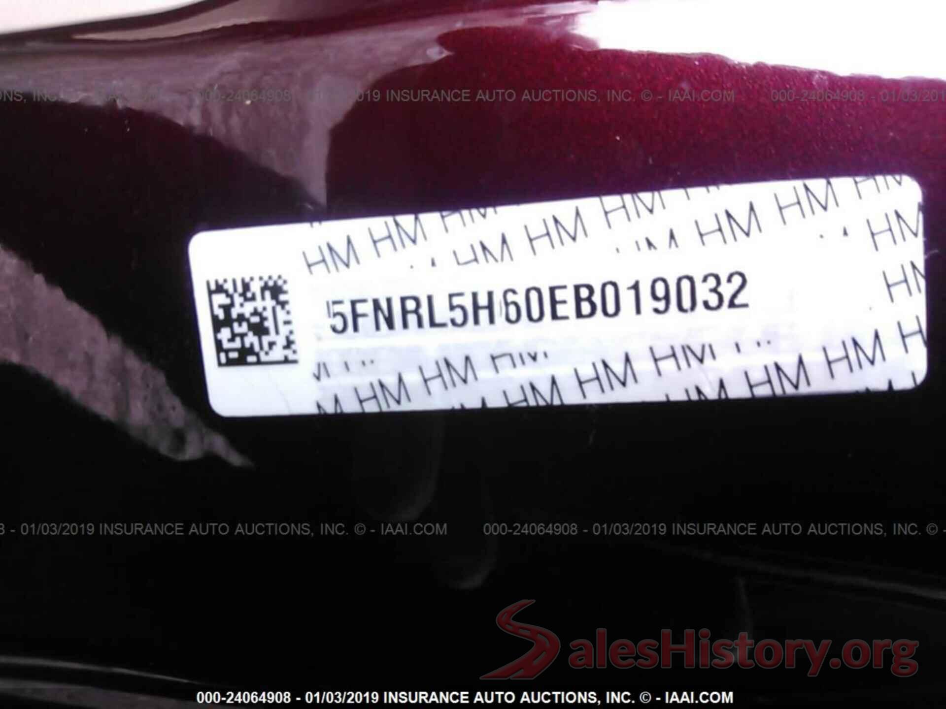 JTDEPRAE3LJ032200 2014 HONDA ODYSSEY