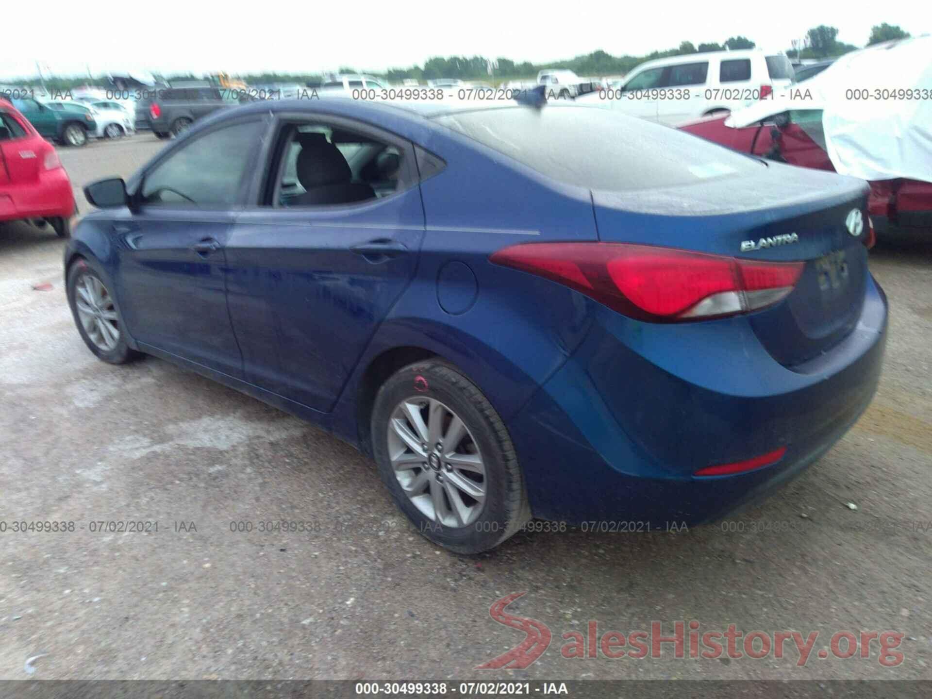 5NPDH4AE6GH710822 2016 HYUNDAI ELANTRA