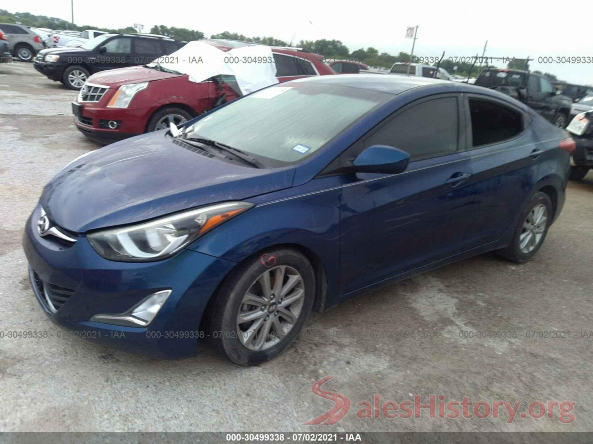 5NPDH4AE6GH710822 2016 HYUNDAI ELANTRA