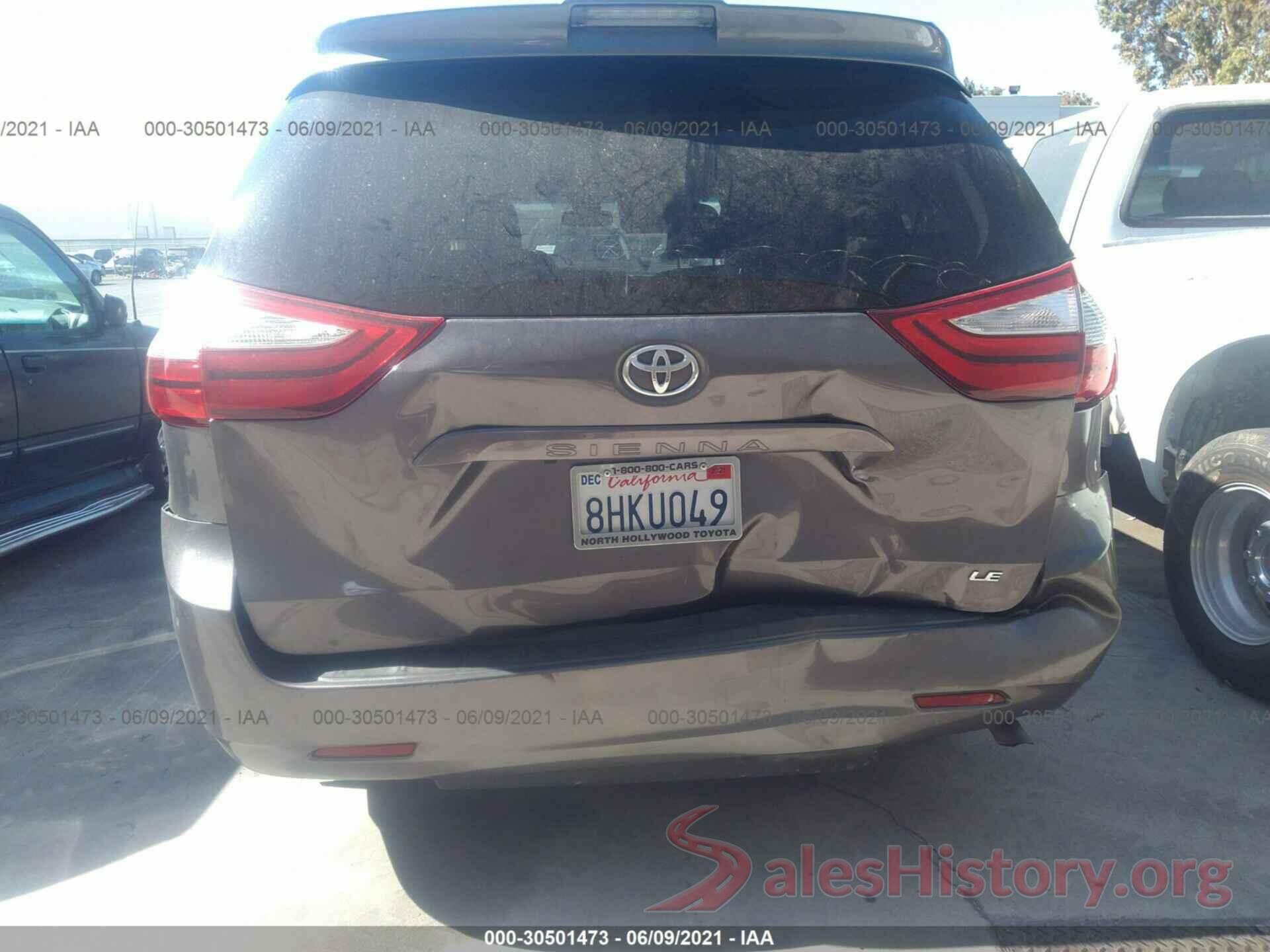 5TDKZ3DC8KS987242 2019 TOYOTA SIENNA