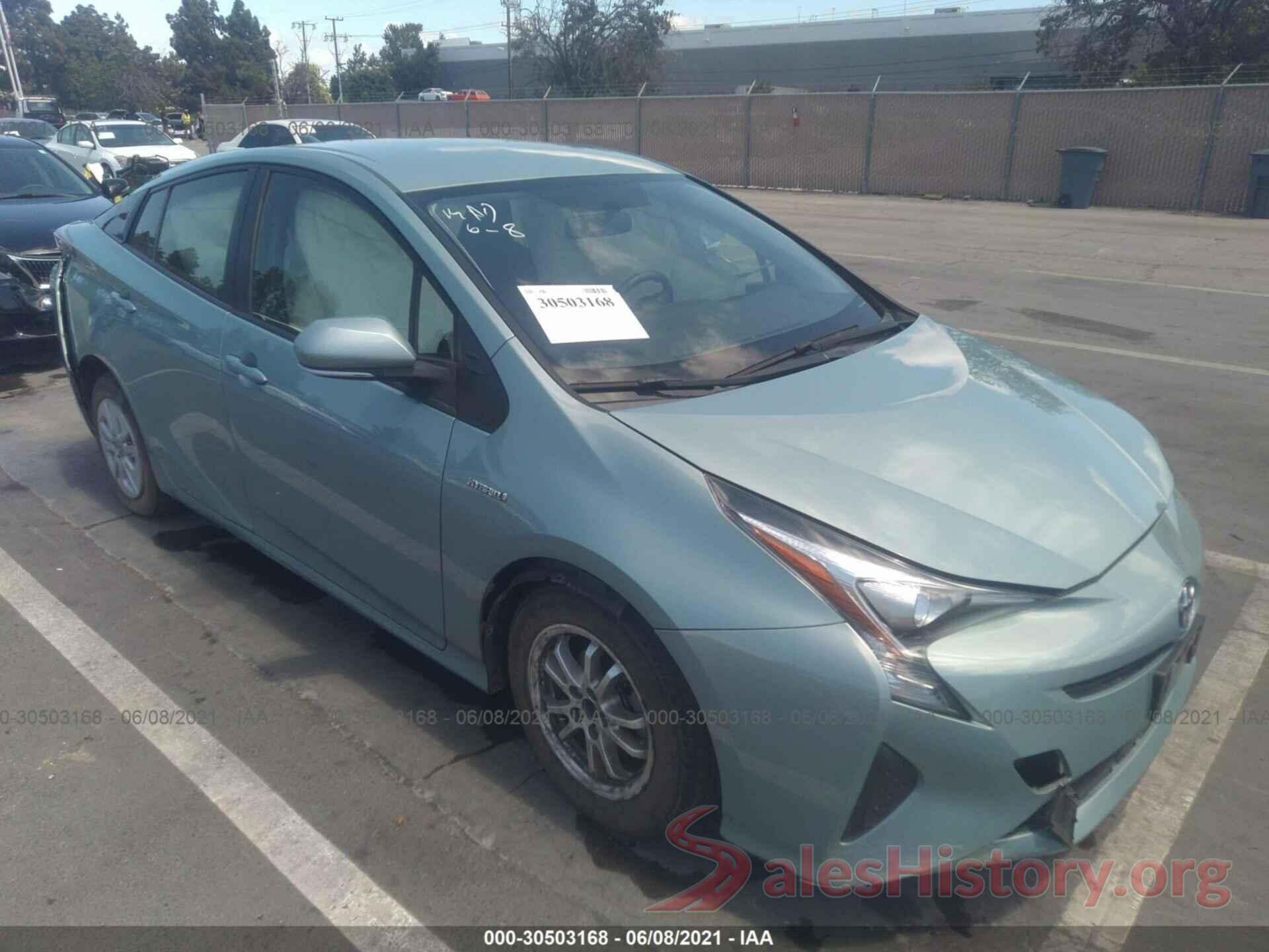 JTDKBRFUXG3019486 2016 TOYOTA PRIUS