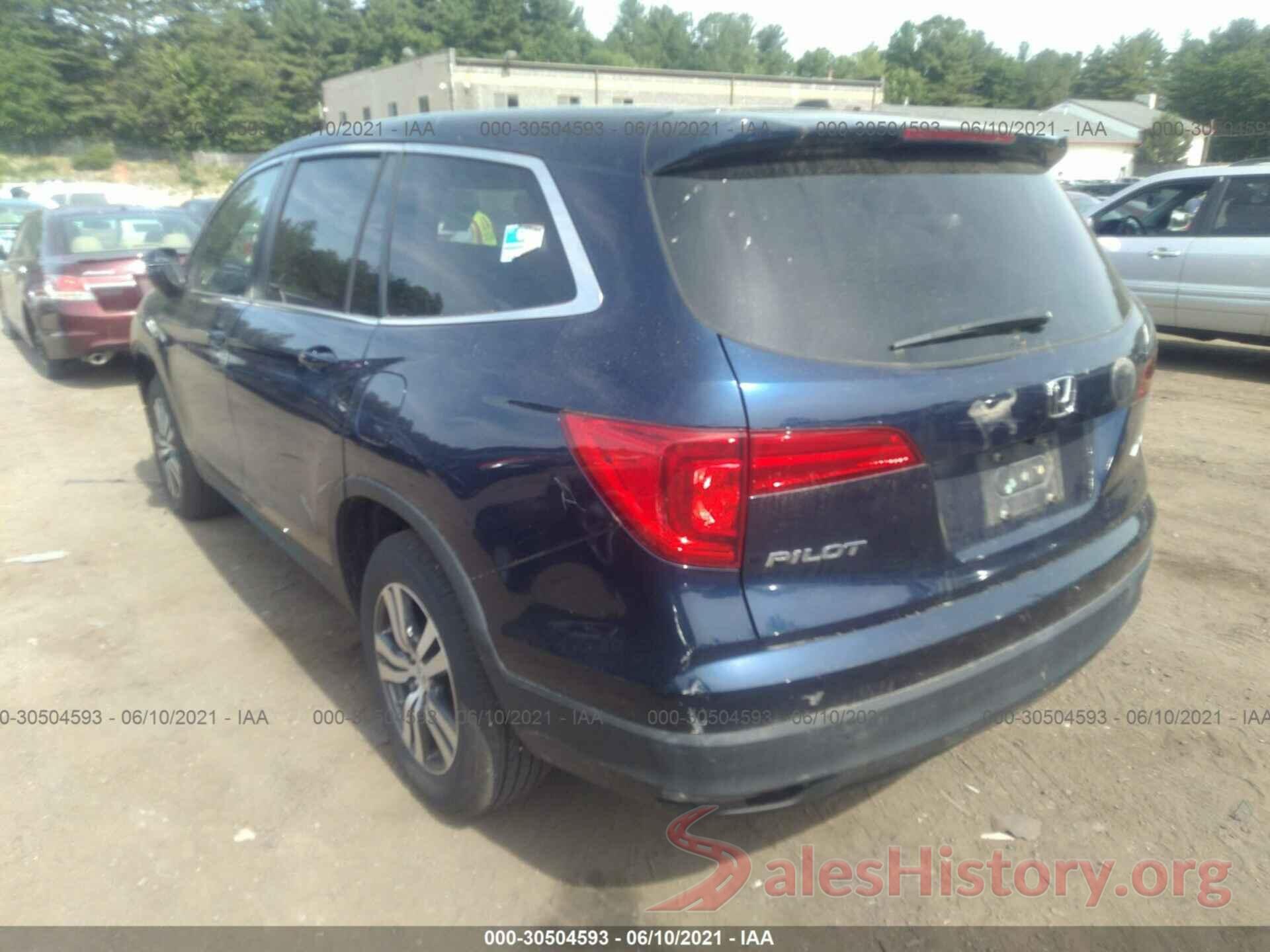 5FNYF6H39GB097519 2016 HONDA PILOT