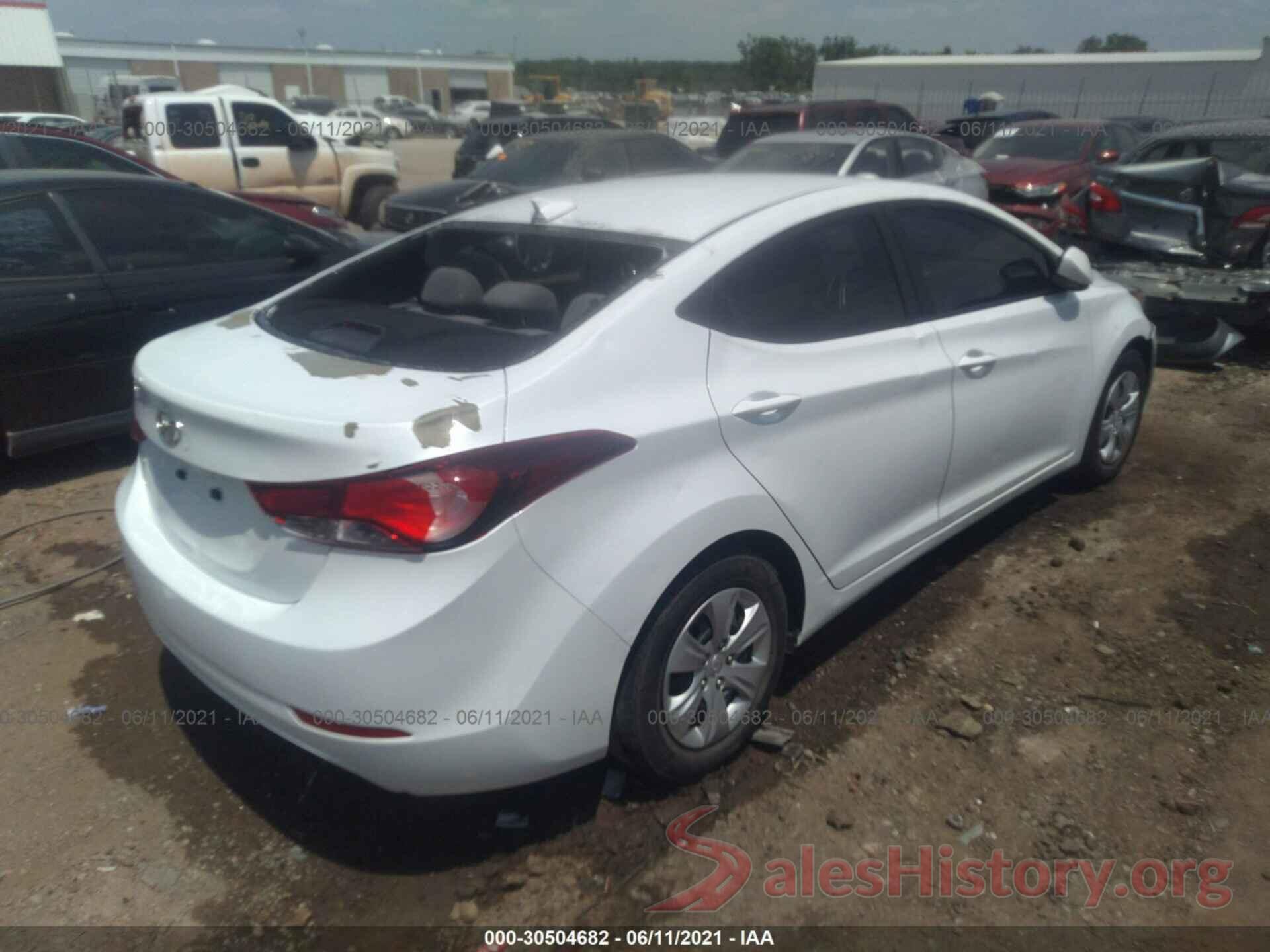 5NPDH4AE8GH765028 2016 HYUNDAI ELANTRA