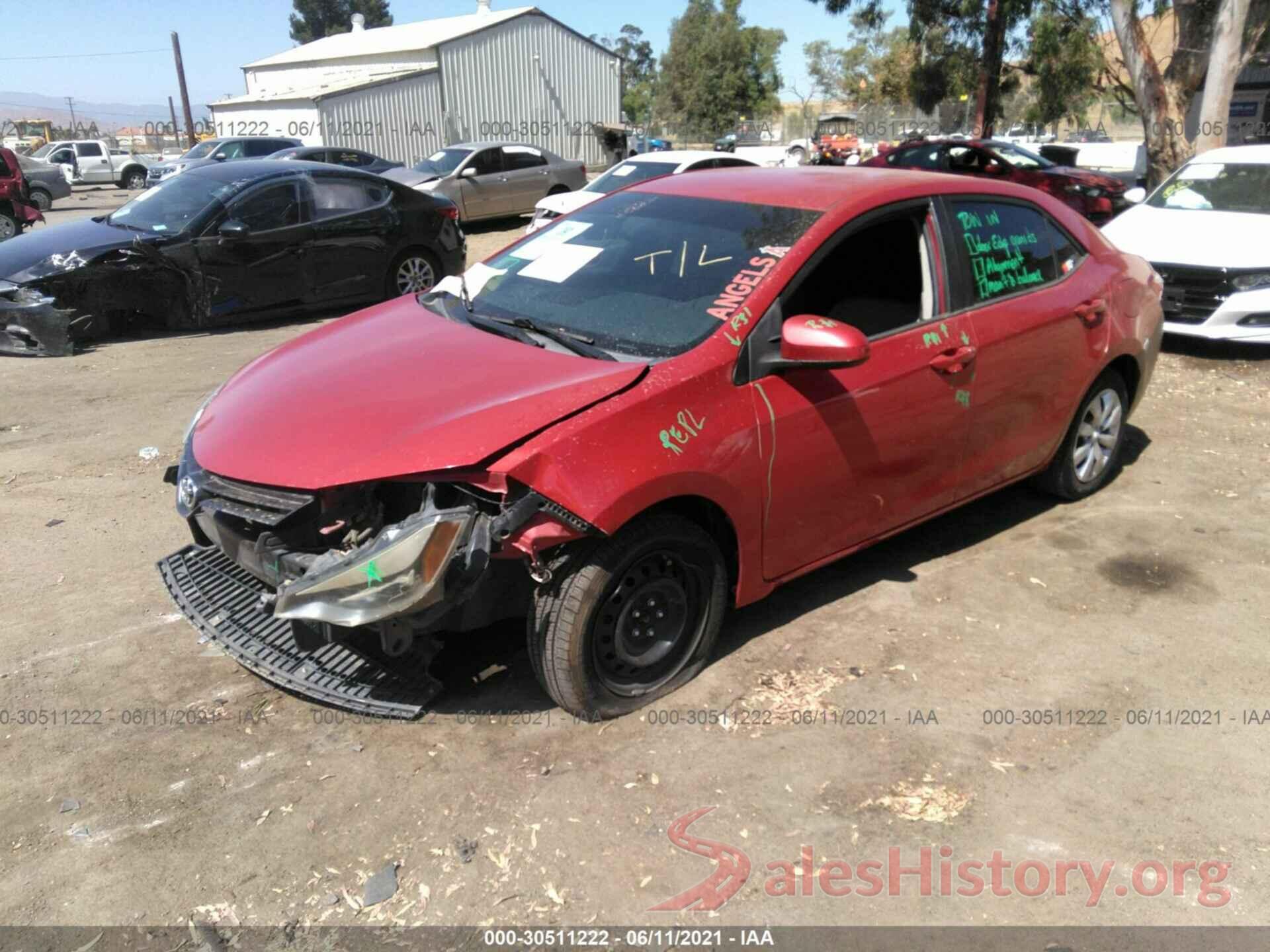 5YFBURHE7GP399183 2016 TOYOTA COROLLA