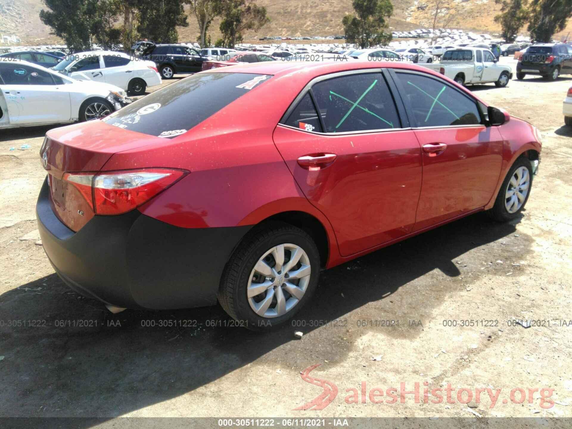 5YFBURHE7GP399183 2016 TOYOTA COROLLA