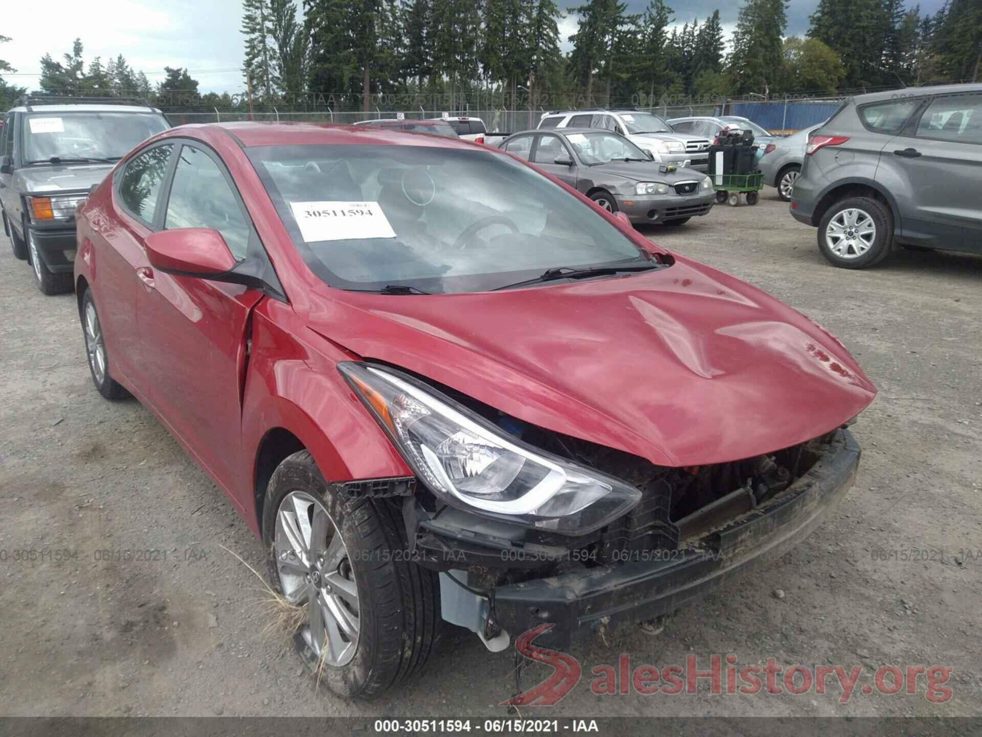 KMHDH4AE3GU476690 2016 HYUNDAI ELANTRA