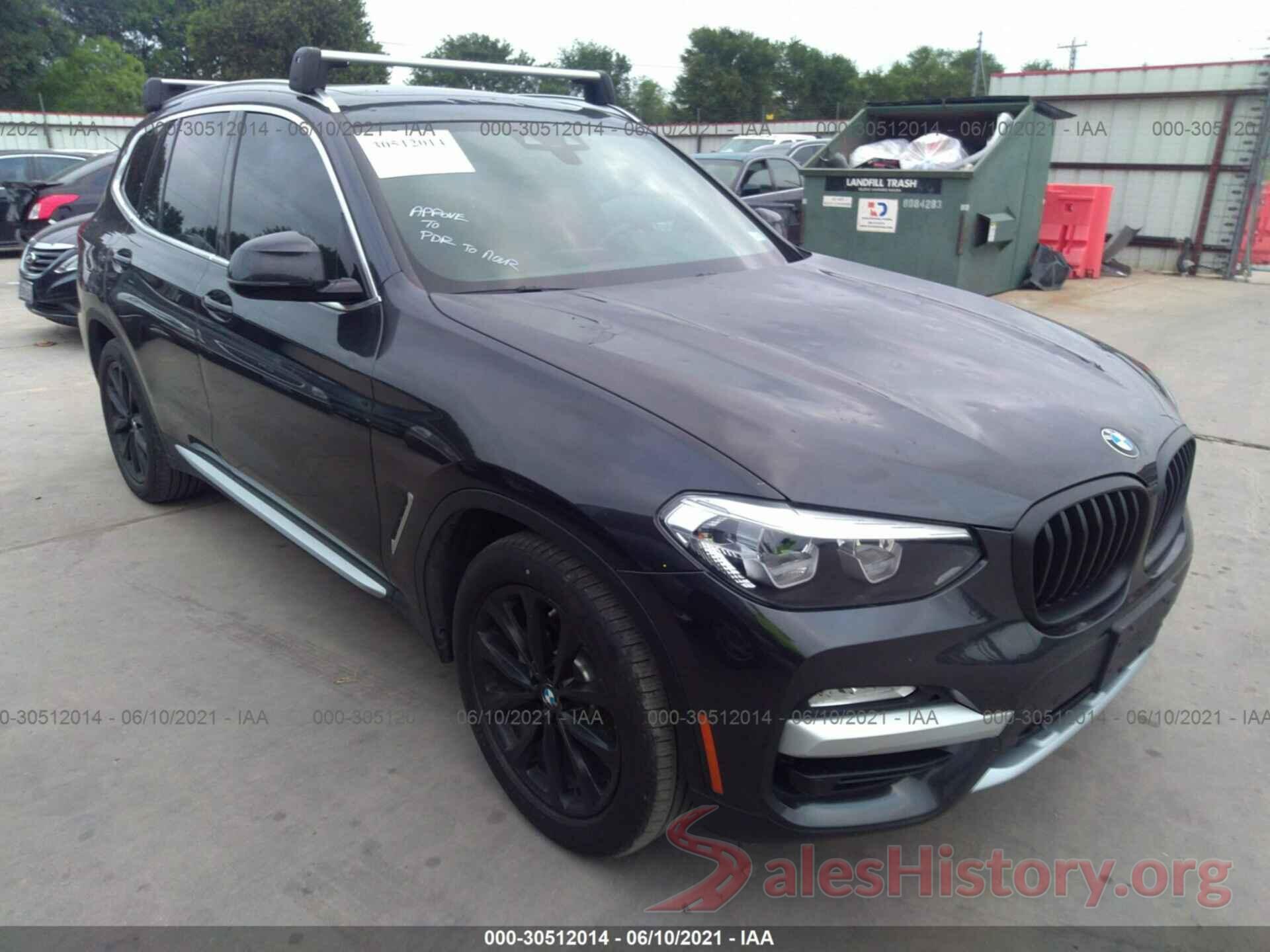 5UXTR9C5XKLE16218 2019 BMW X3