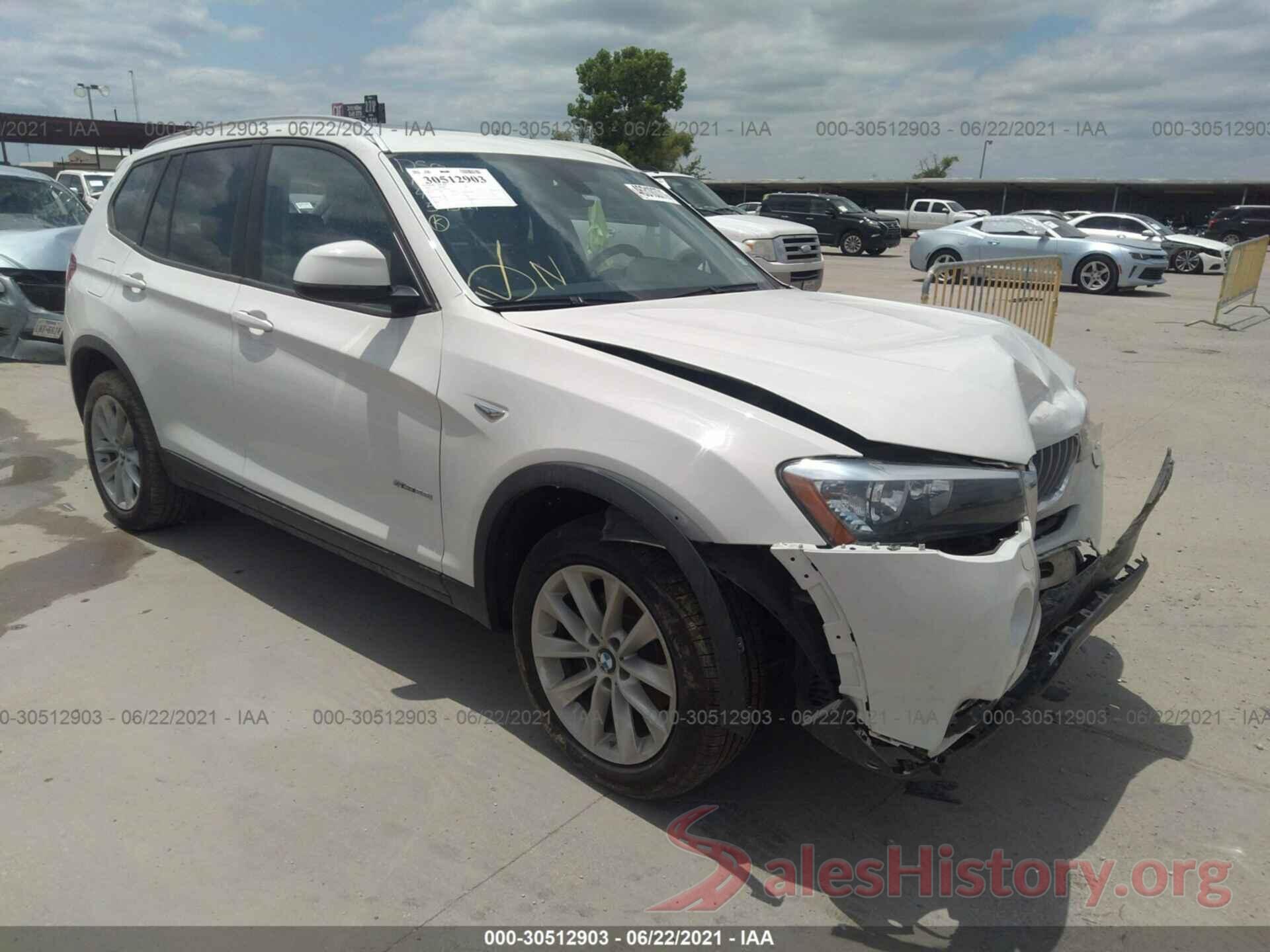 5UXWZ7C57G0T43106 2016 BMW X3