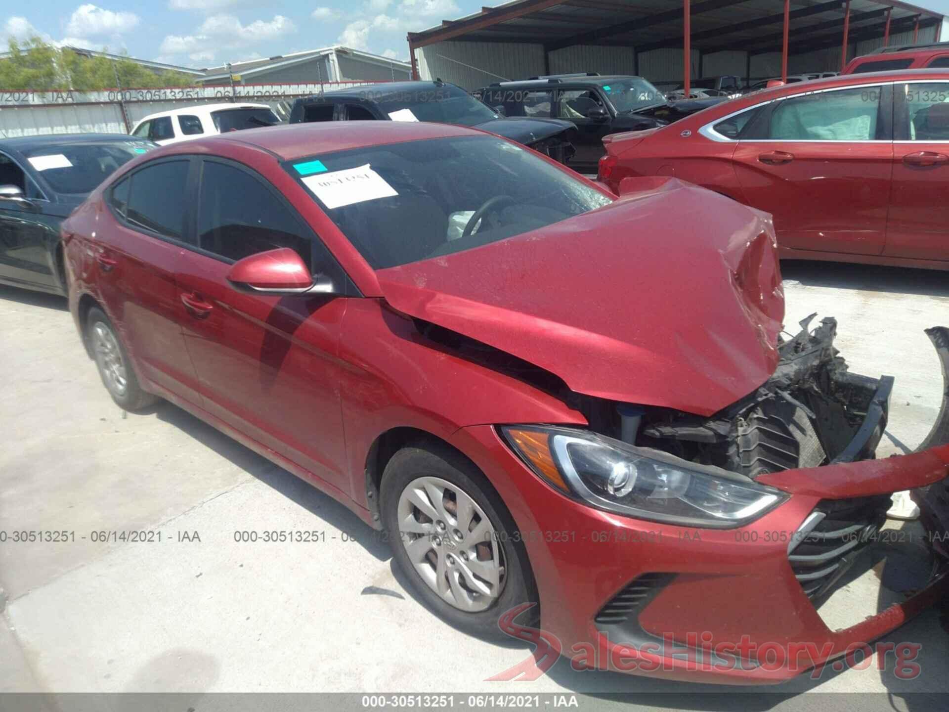 5NPD74LF8HH123435 2017 HYUNDAI ELANTRA