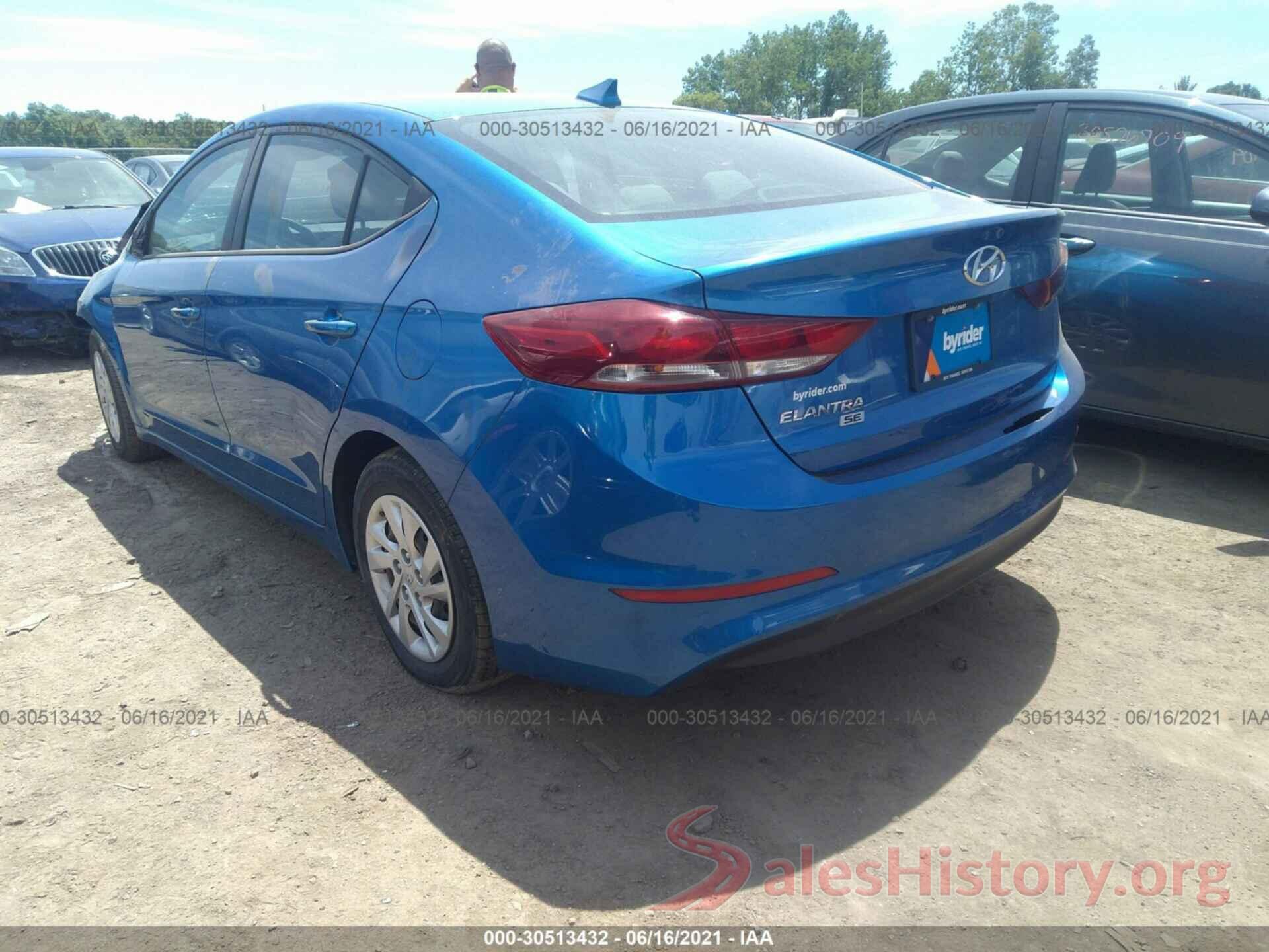 5NPD74LF8HH205729 2017 HYUNDAI ELANTRA