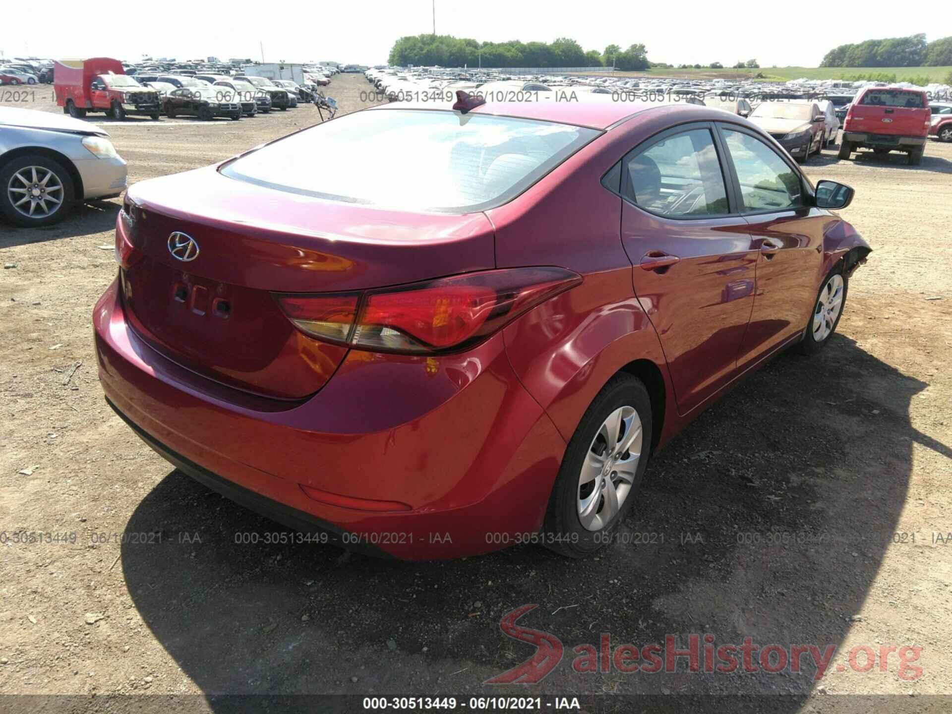 5NPDH4AE5GH736103 2016 HYUNDAI ELANTRA