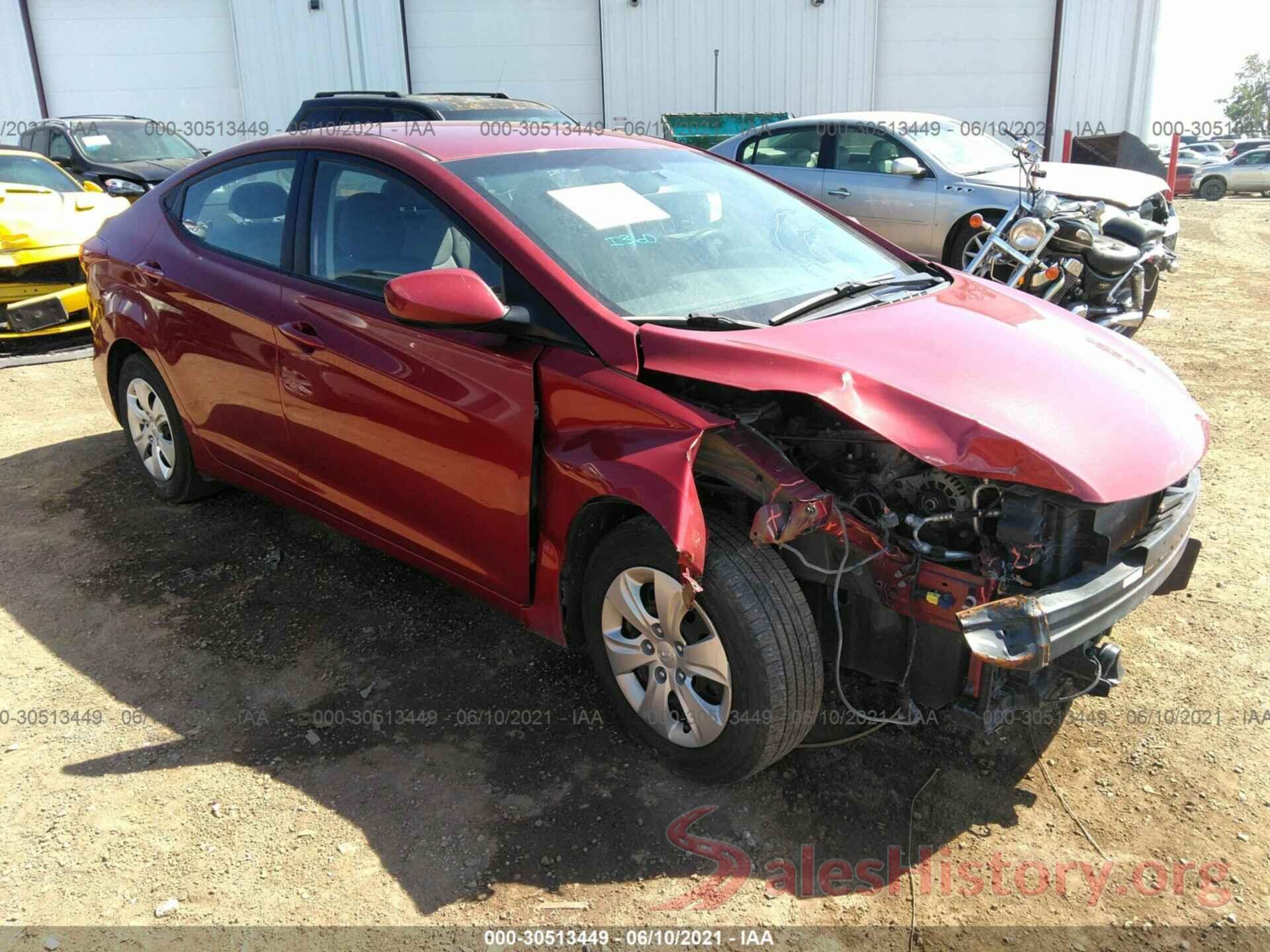 5NPDH4AE5GH736103 2016 HYUNDAI ELANTRA