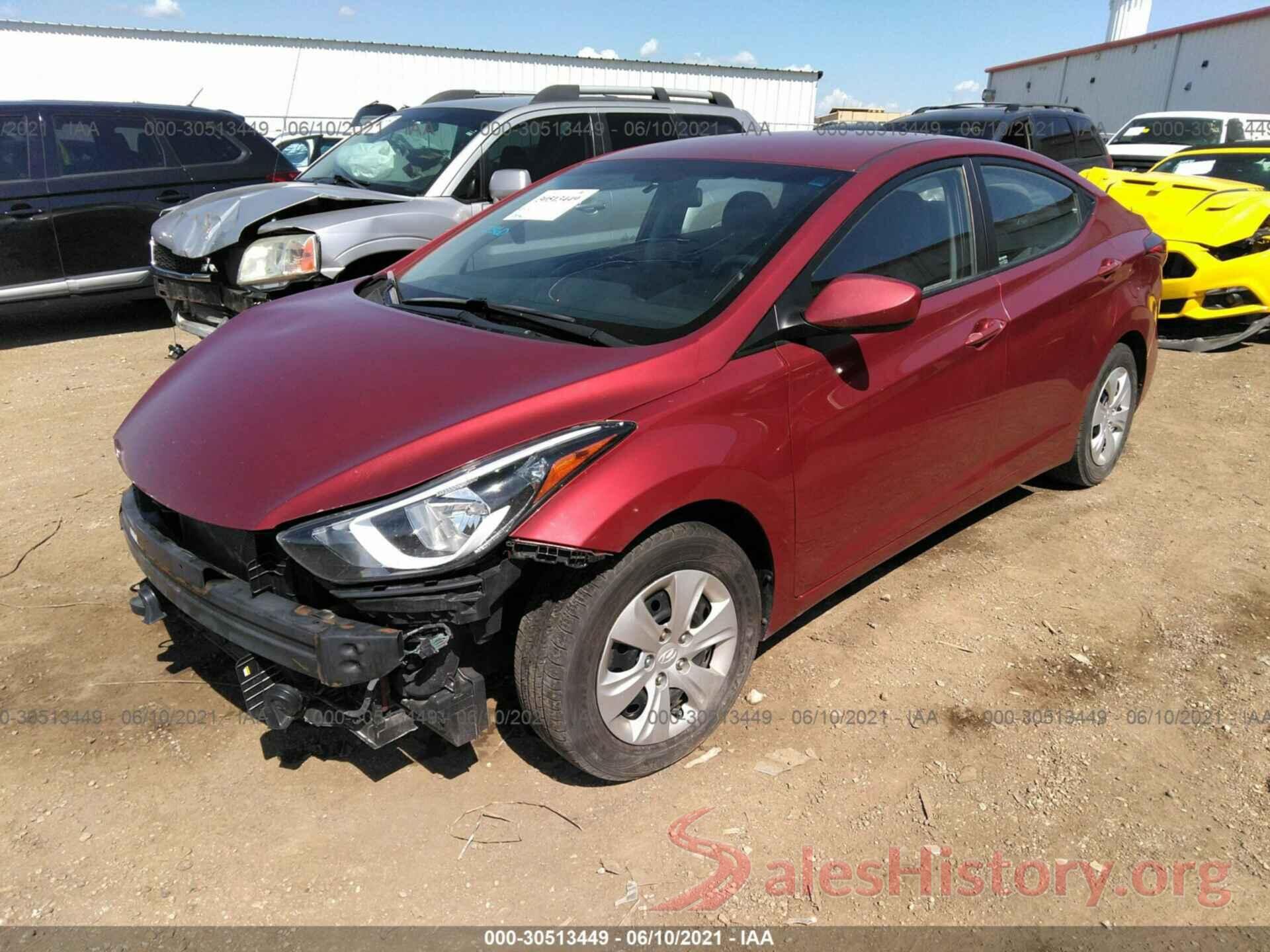 5NPDH4AE5GH736103 2016 HYUNDAI ELANTRA