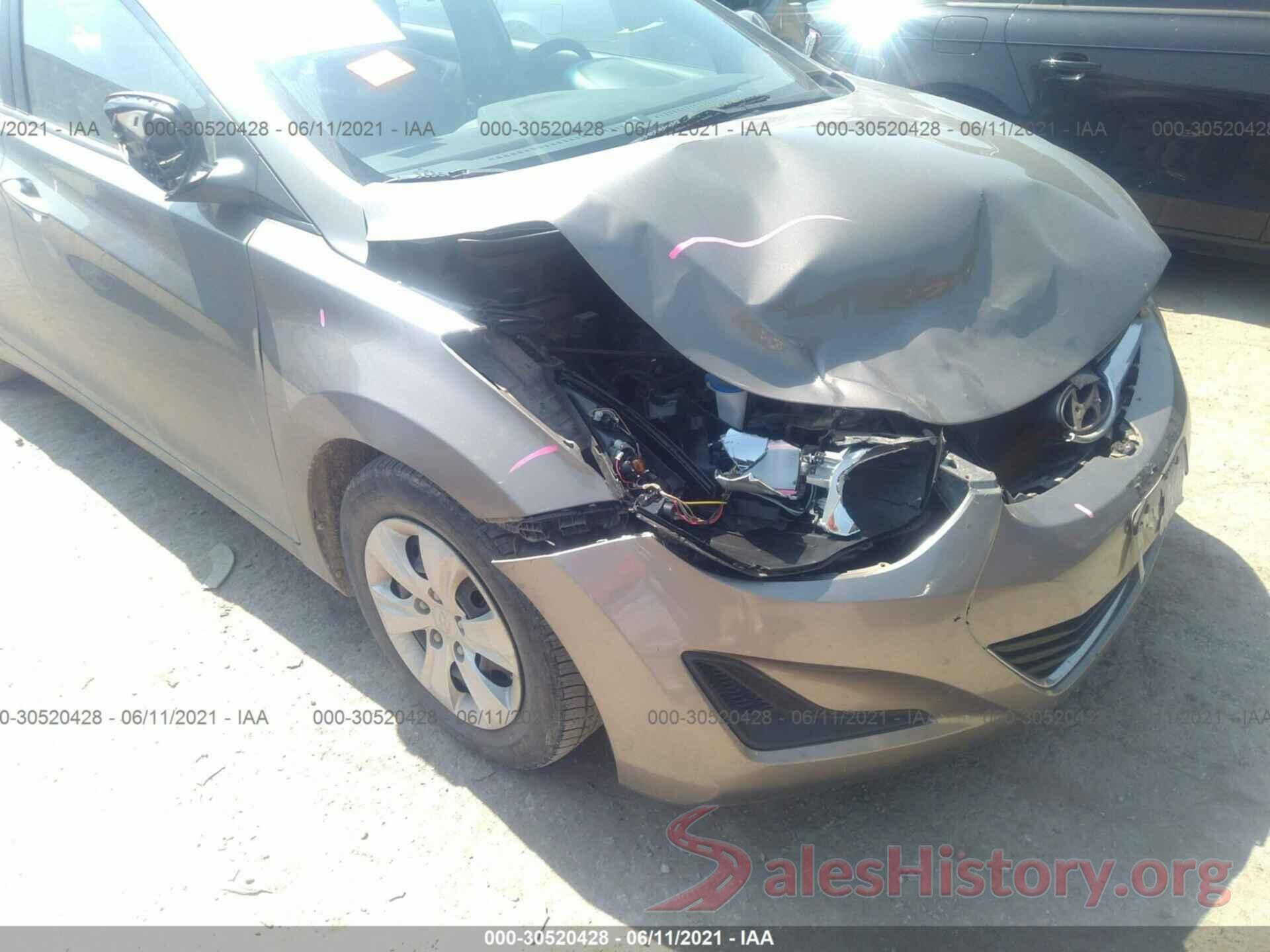 5NPDH4AE2GH693453 2016 HYUNDAI ELANTRA